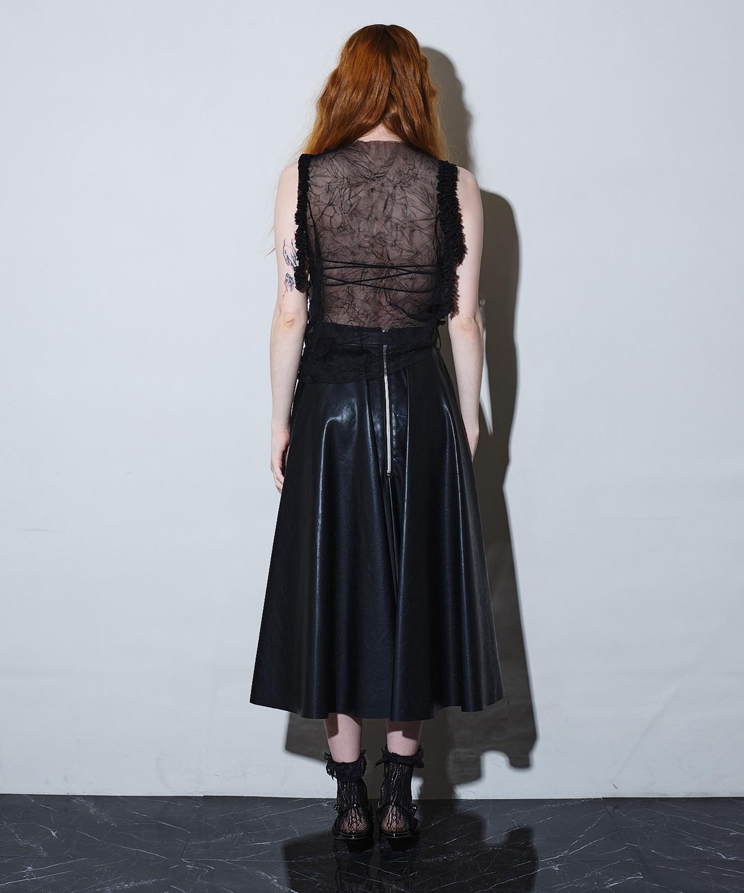 Washer eternal frill blouse HEELAL