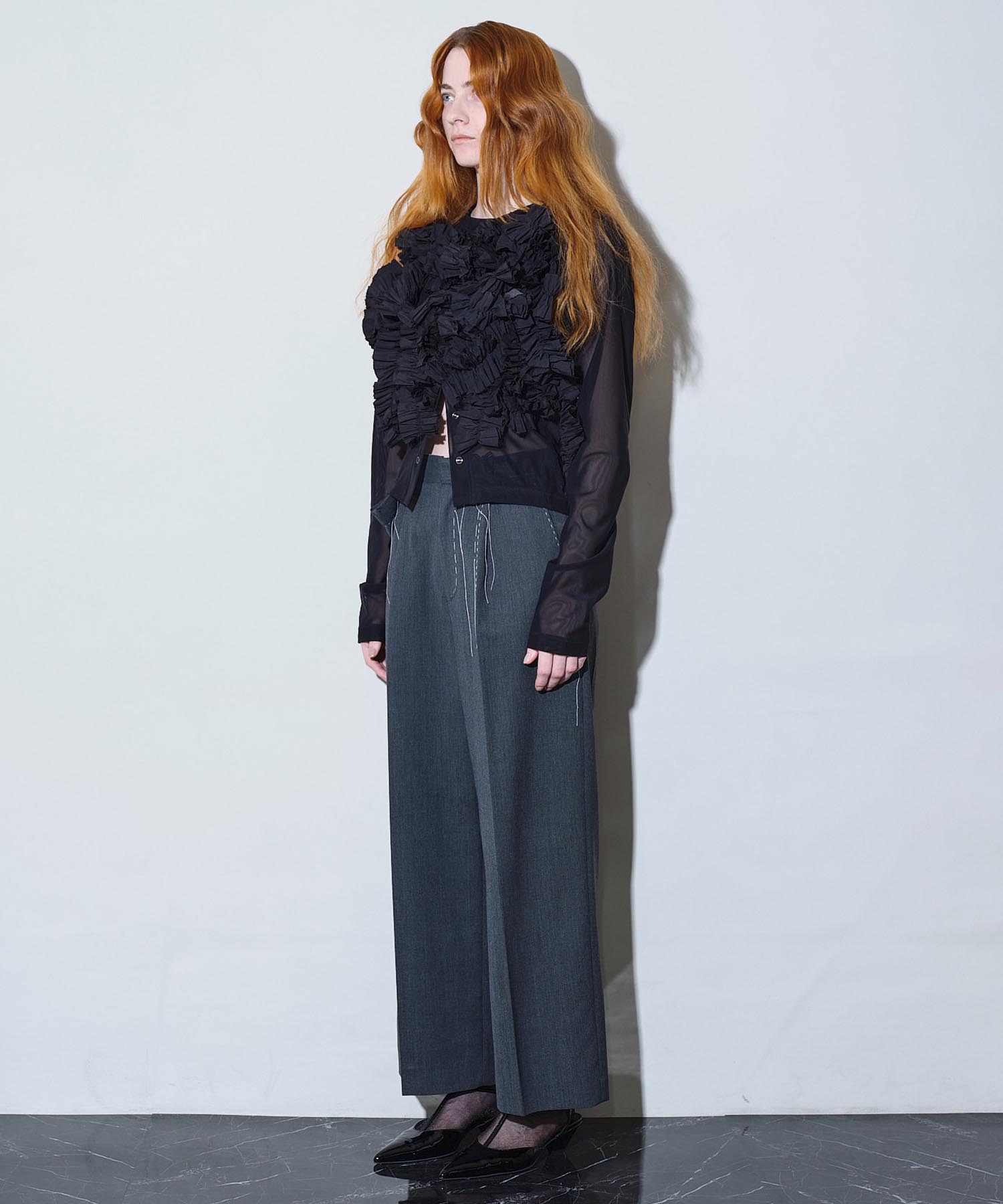 Daria motif tulle cardigan HEELAL