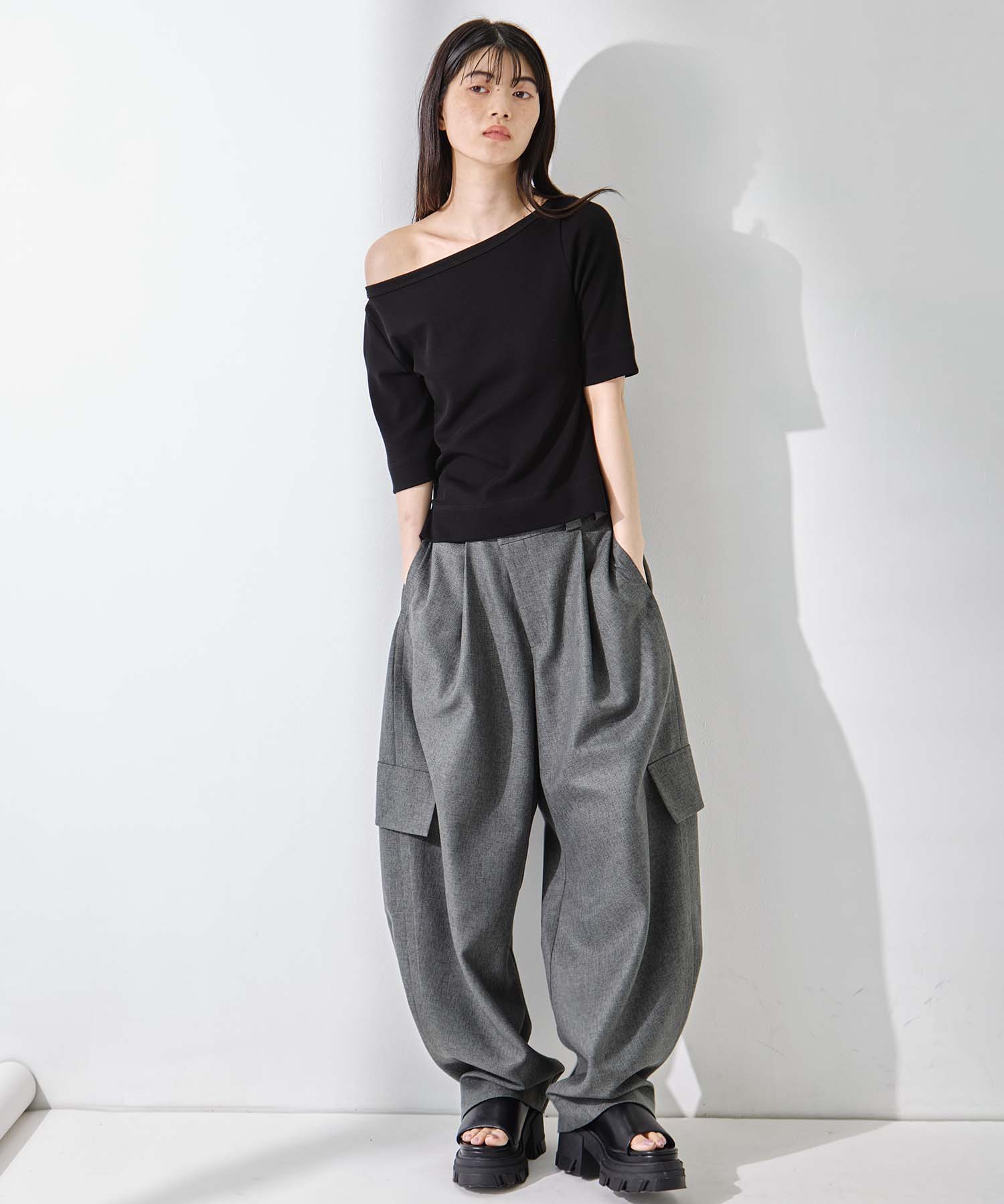 Luxury Cotton Boat Neck Tee STUDIOUS