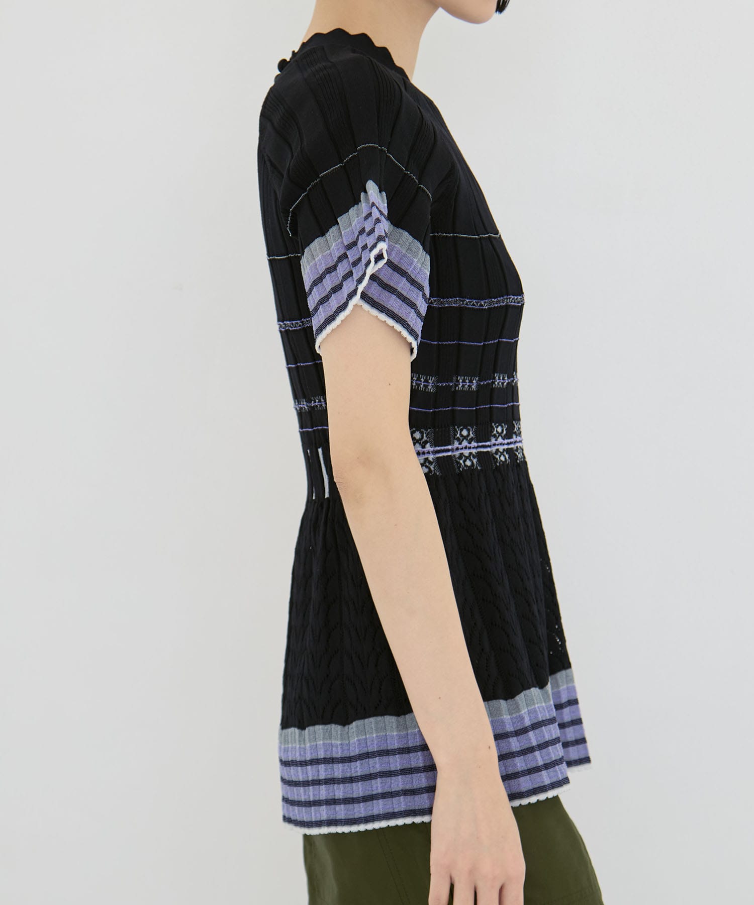 Lamp Shaped Knit Top Mame Kurogouchi