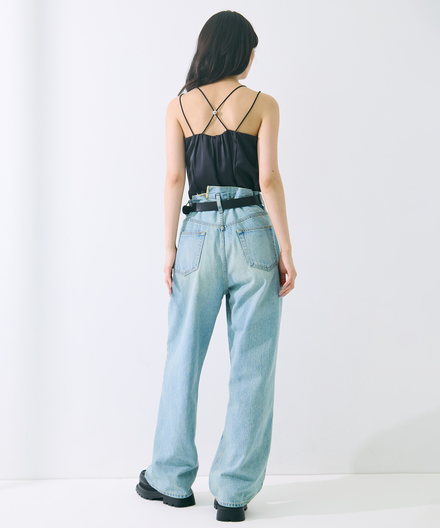 DOUBLE WAIST DENIM PANTS STUDIOUS