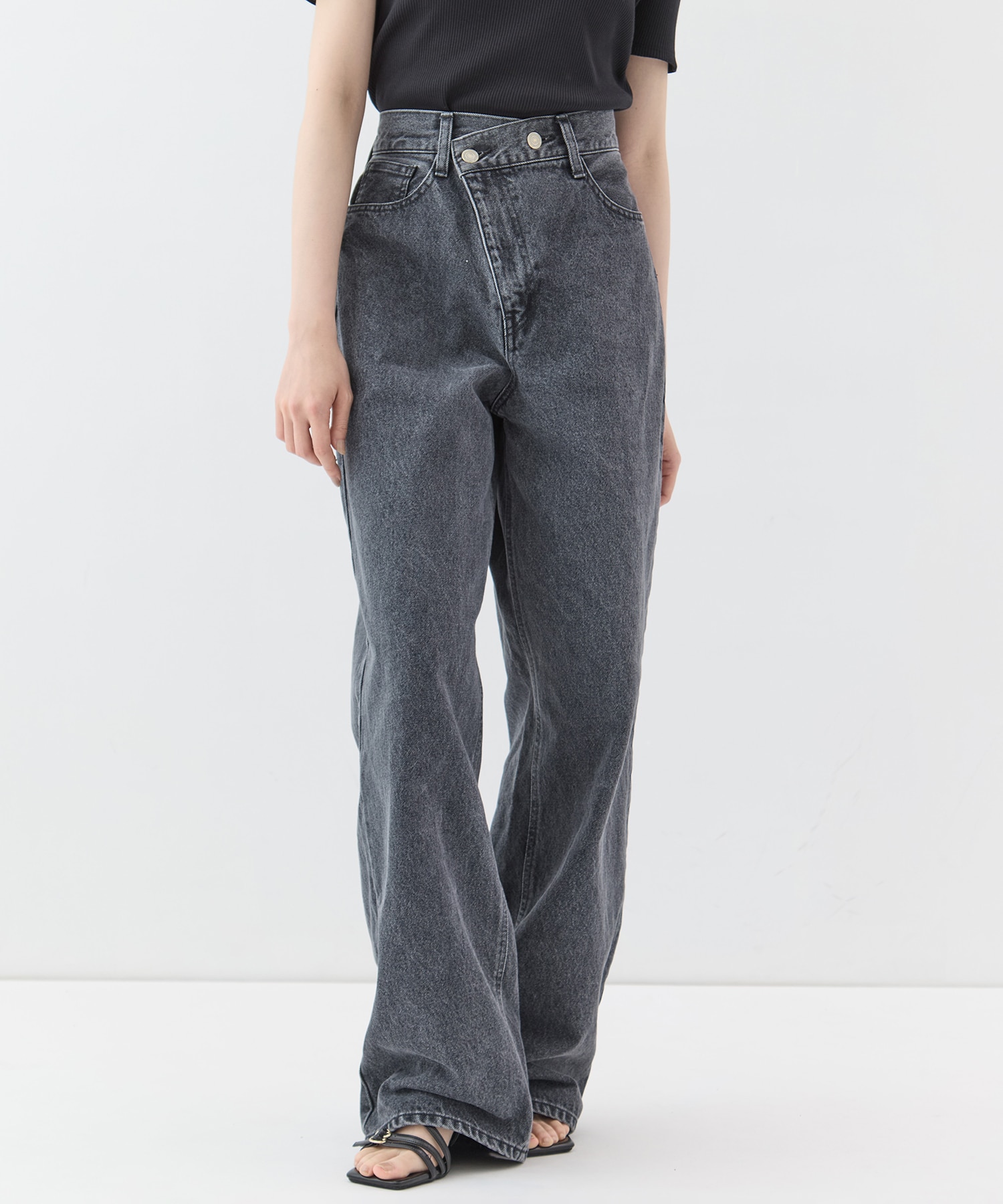 DOUBLE WAIST DENIM PANTS STUDIOUS