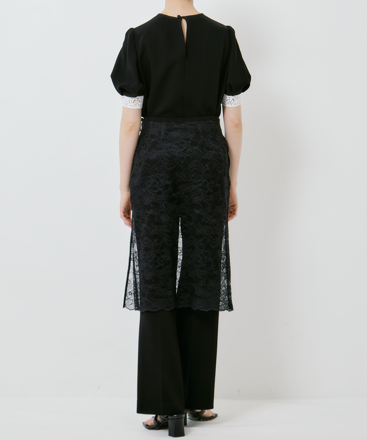Raschel Lace Layered Trousers Mame Kurogouchi