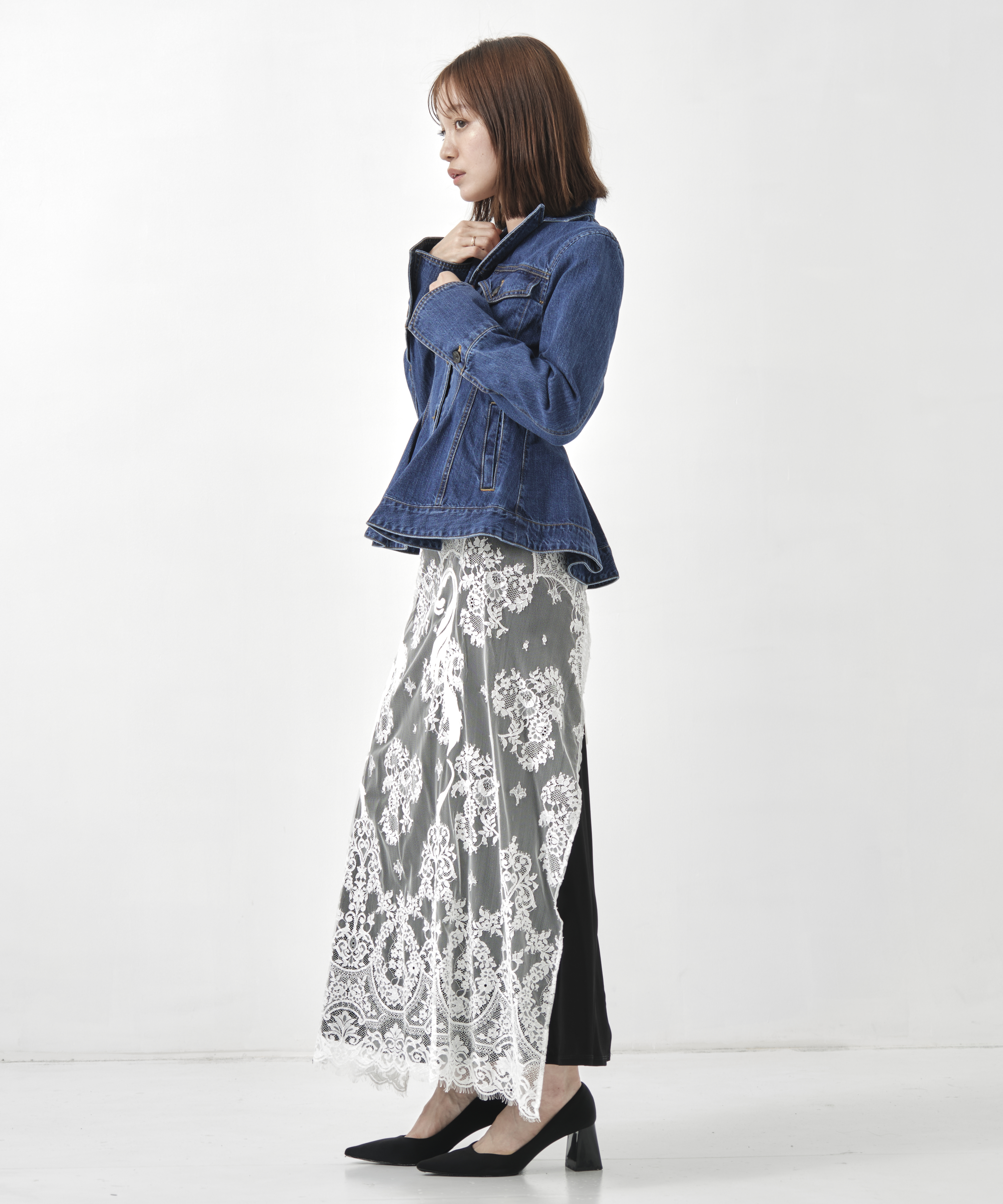 EMBROIDERED LACE SKIRT FETICO