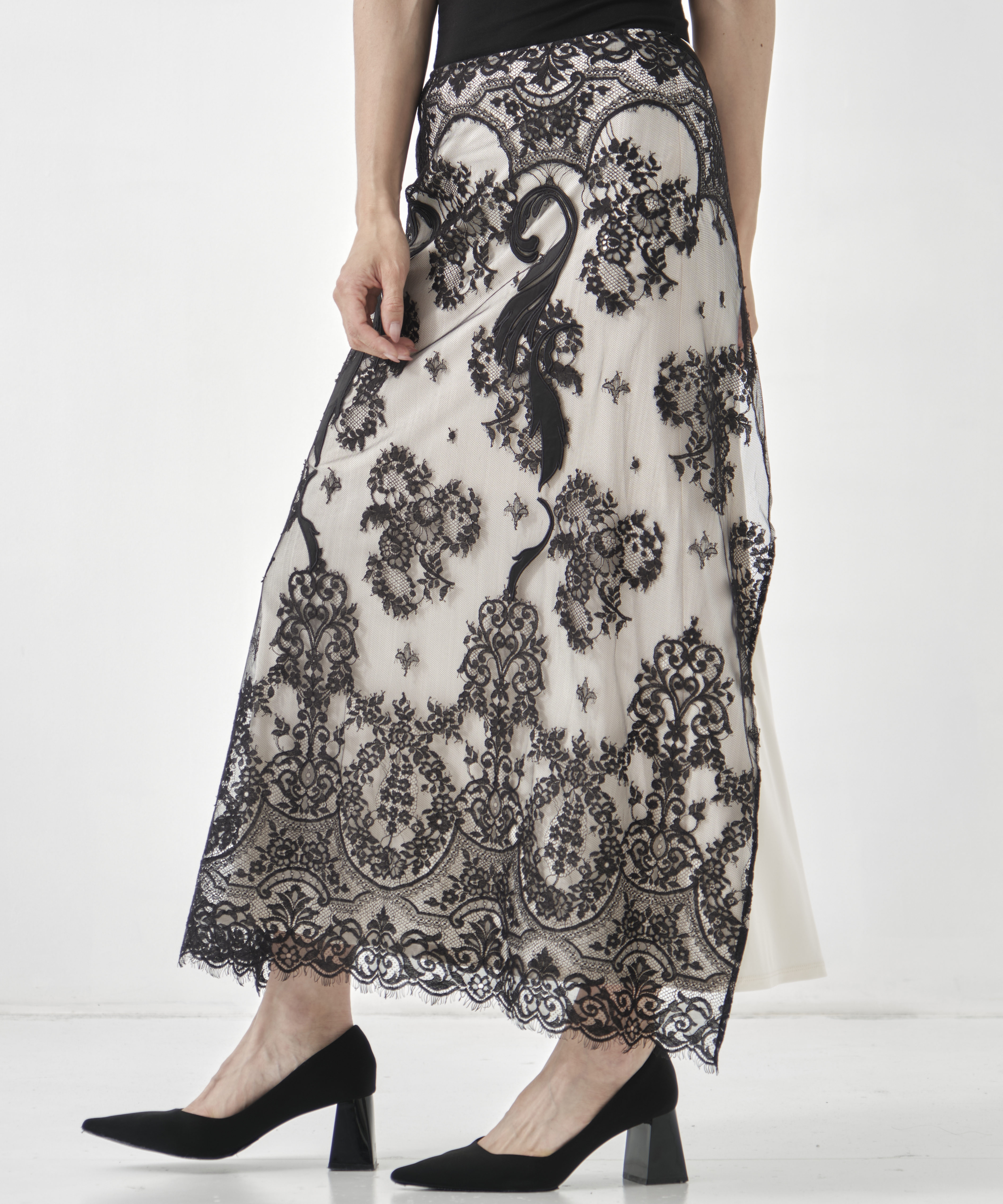 EMBROIDERED LACE SKIRT FETICO