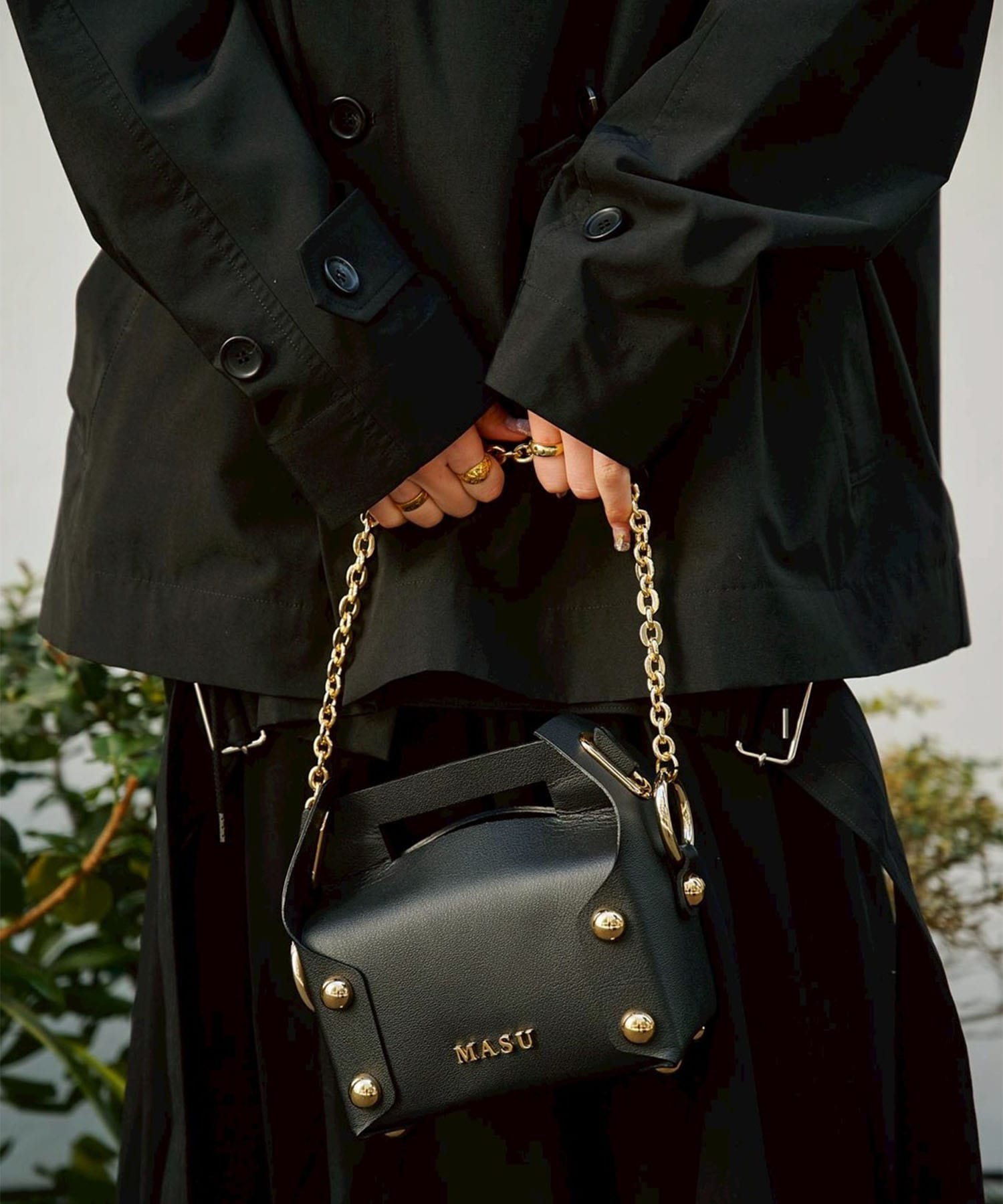LEATHER CAKE BAG MASU