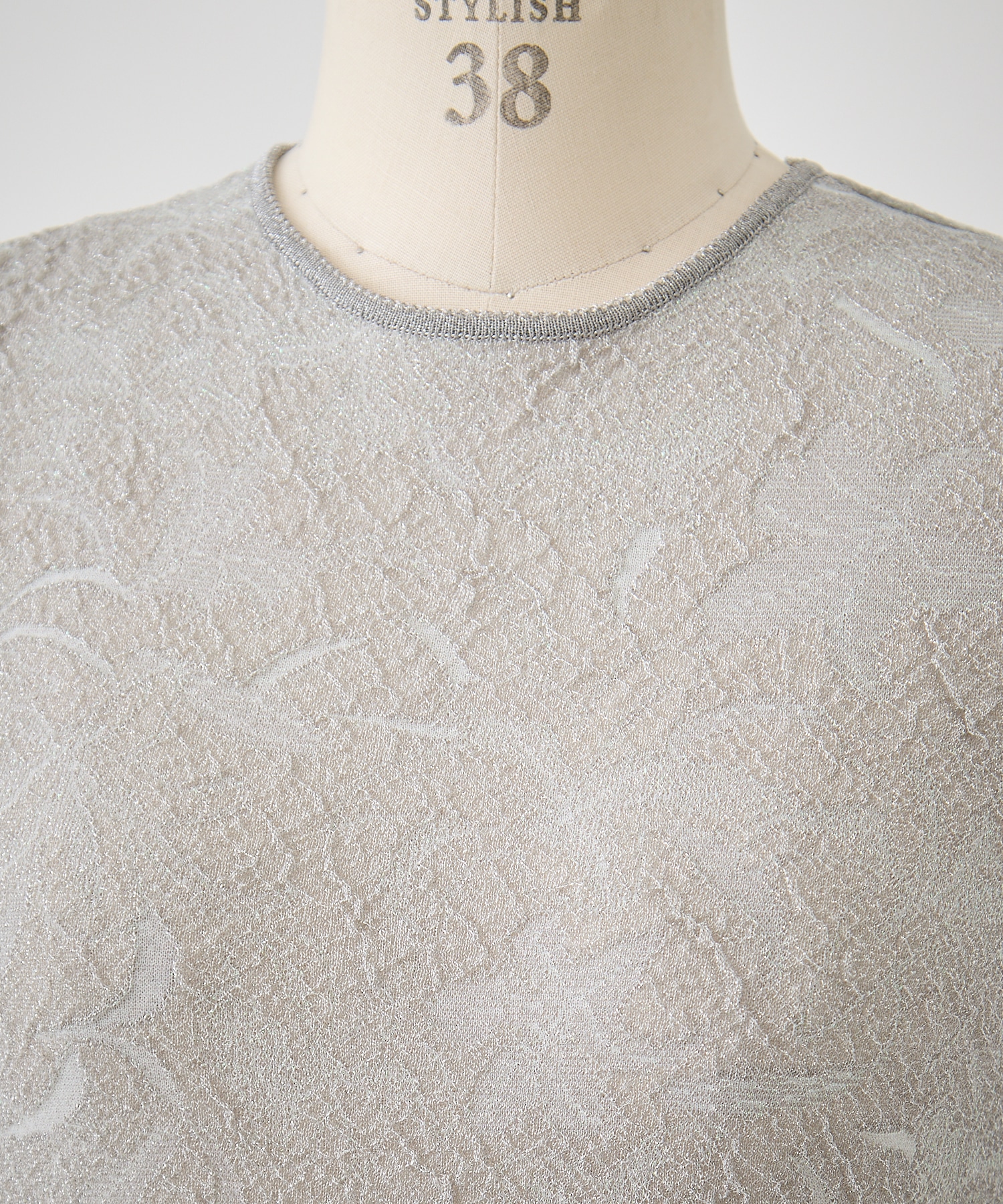 Floral Jacquard Sheer Knit Dress Mame Kurogouchi