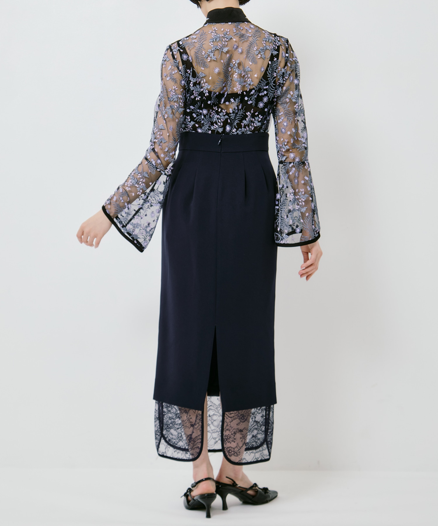 Raschel Lace Layered Skirt Mame Kurogouchi