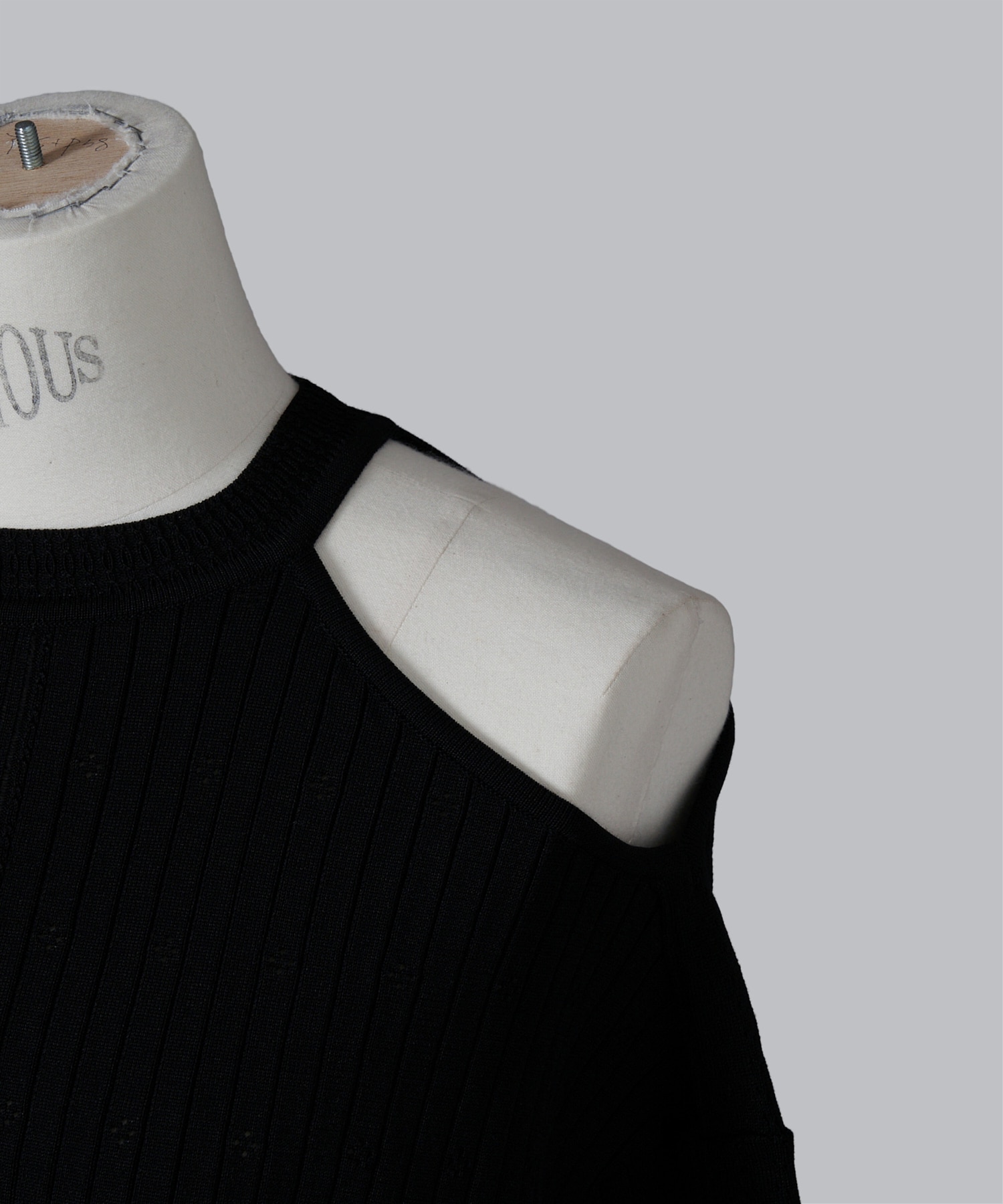 Ribbed Eyelet Knit Long Sleeve Top Mame Kurogouchi