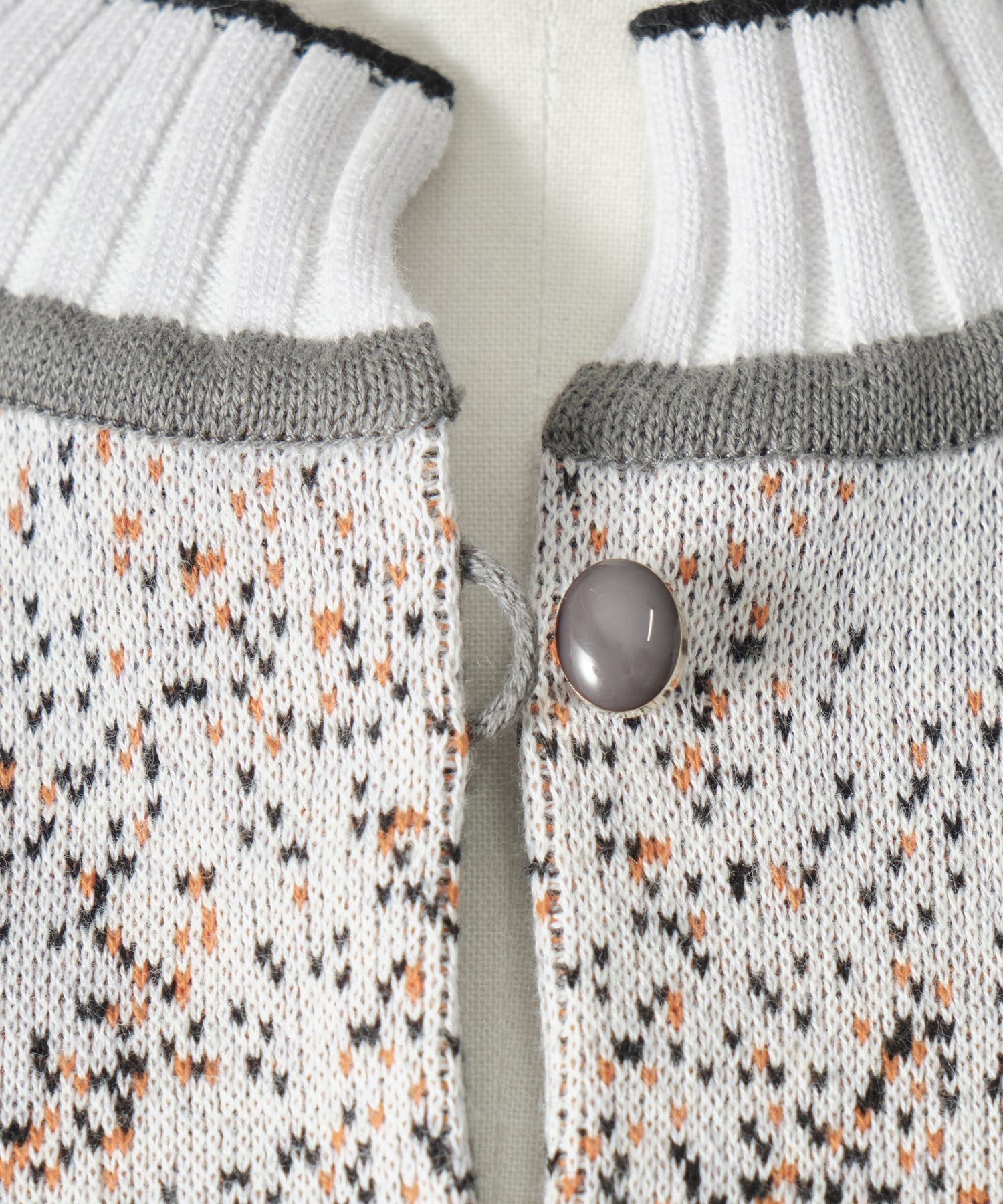 Floral Jacquard Graphic Knit Cardigan Mame Kurogouchi