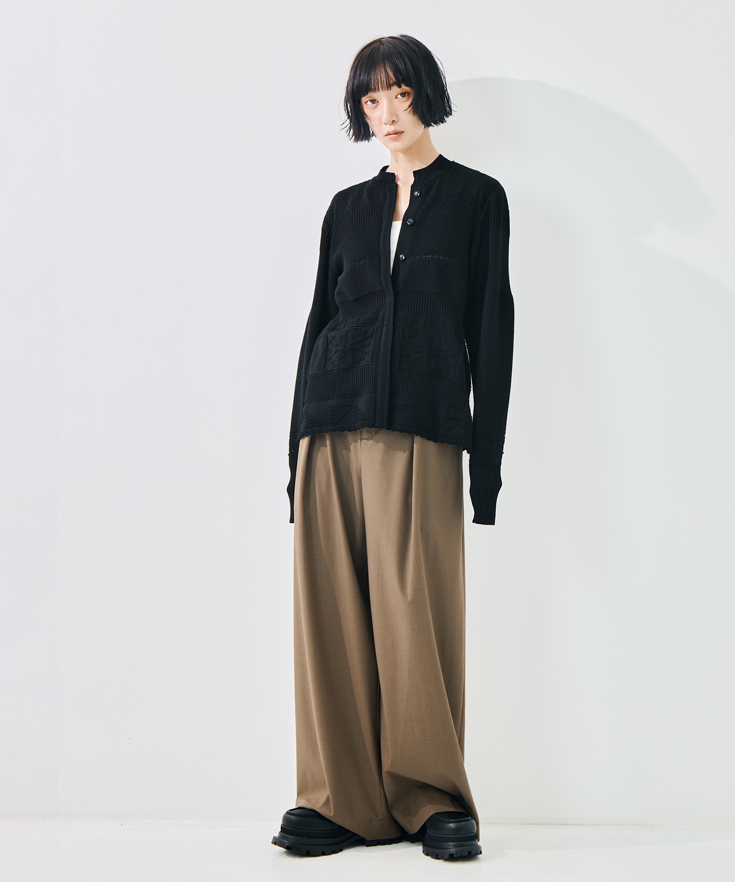 Knit Lace Cardigan Mame Kurogouchi