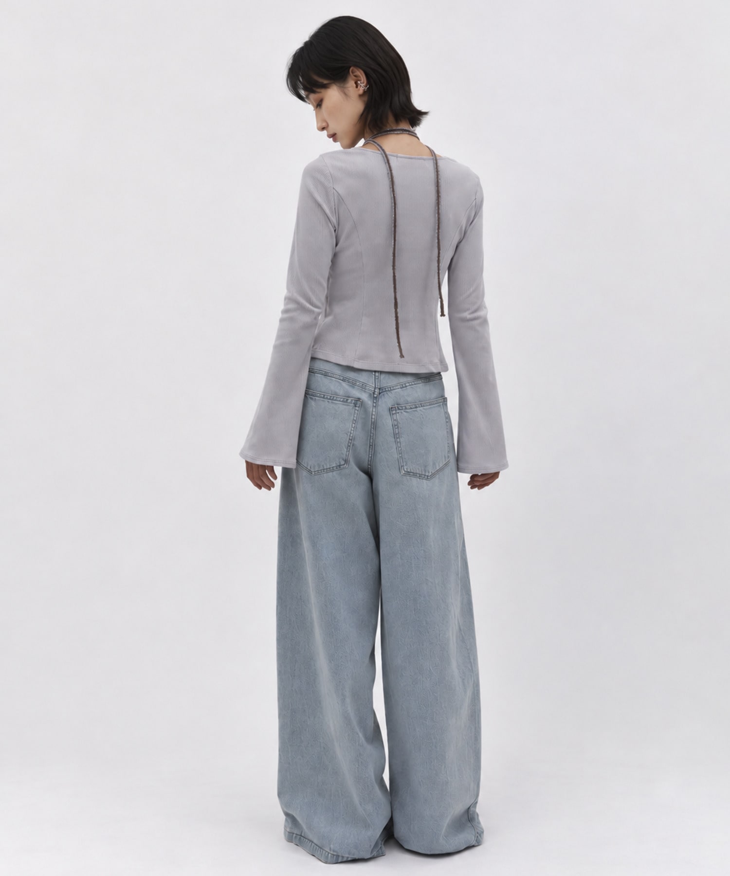別注 choker ribbon cardigan tanakadaisuke