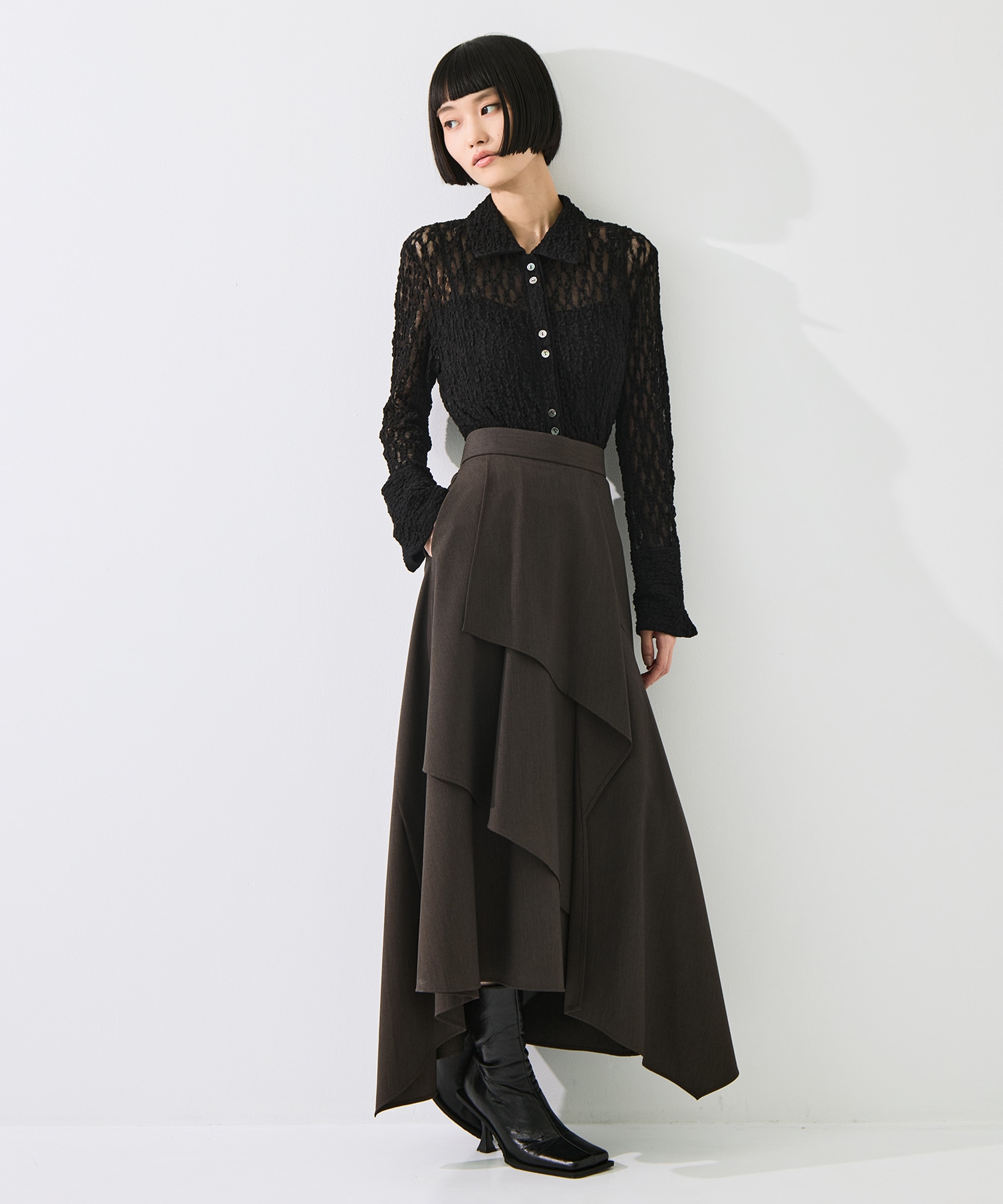 Layered Flare Skirt STUDIOUS
