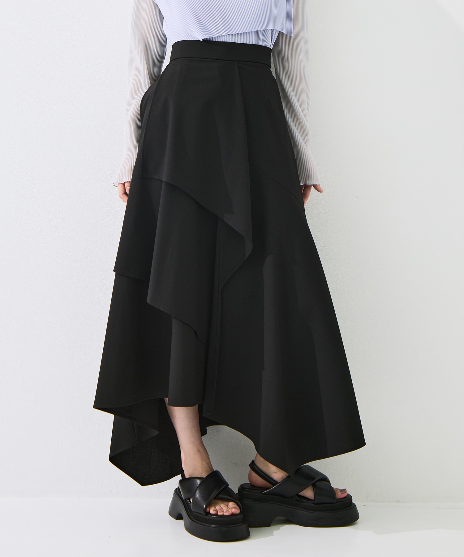 Layered Flare Skirt STUDIOUS