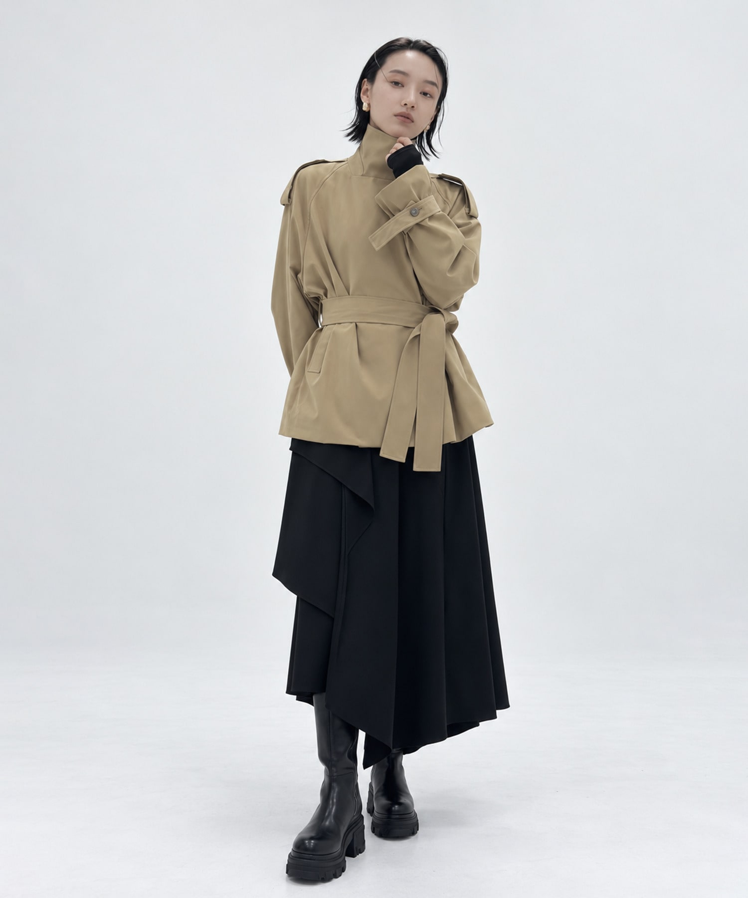Belted Short Trench Coat STUDIOUS