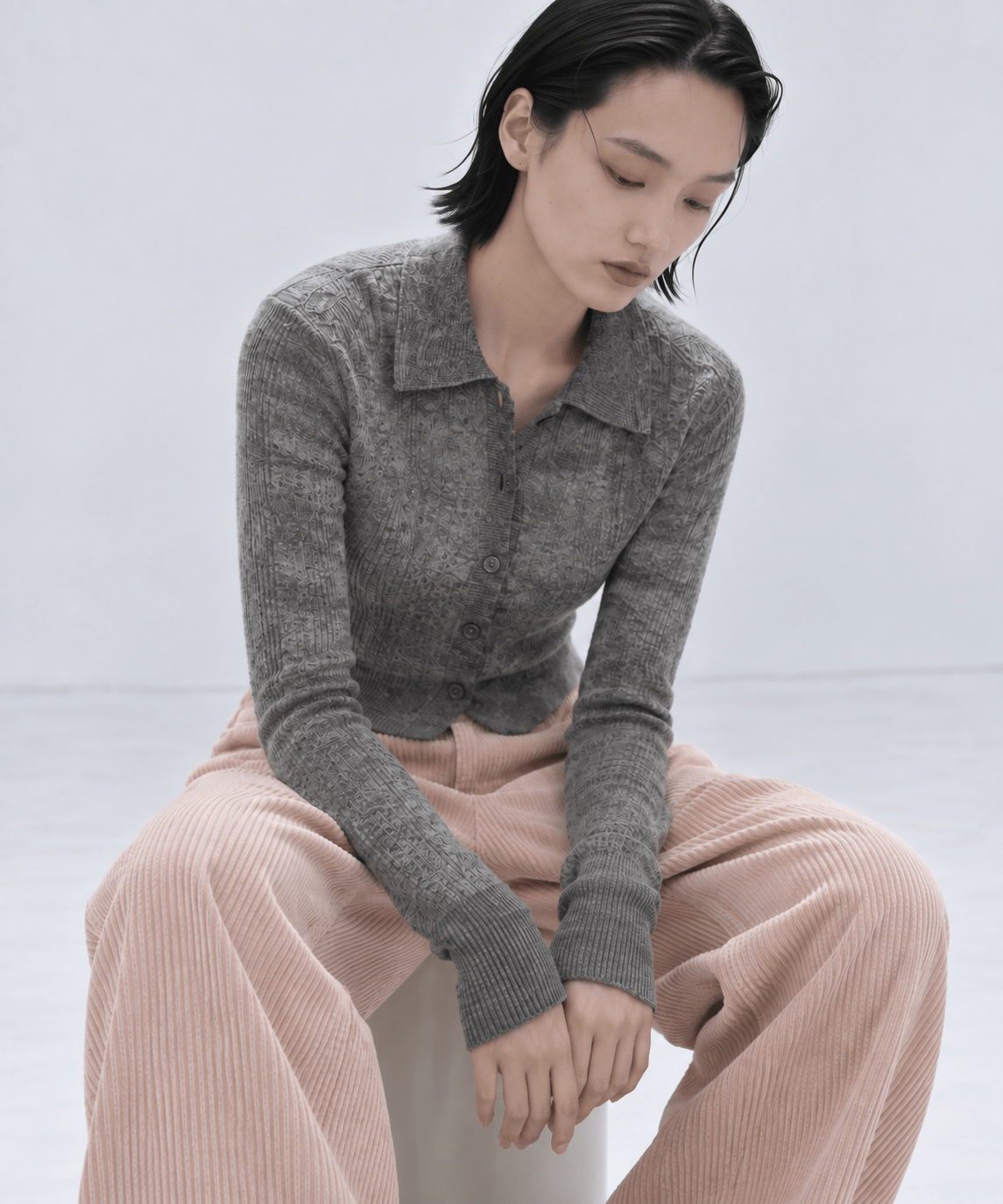 Cashmere Blend  Polo Knit STUDIOUS