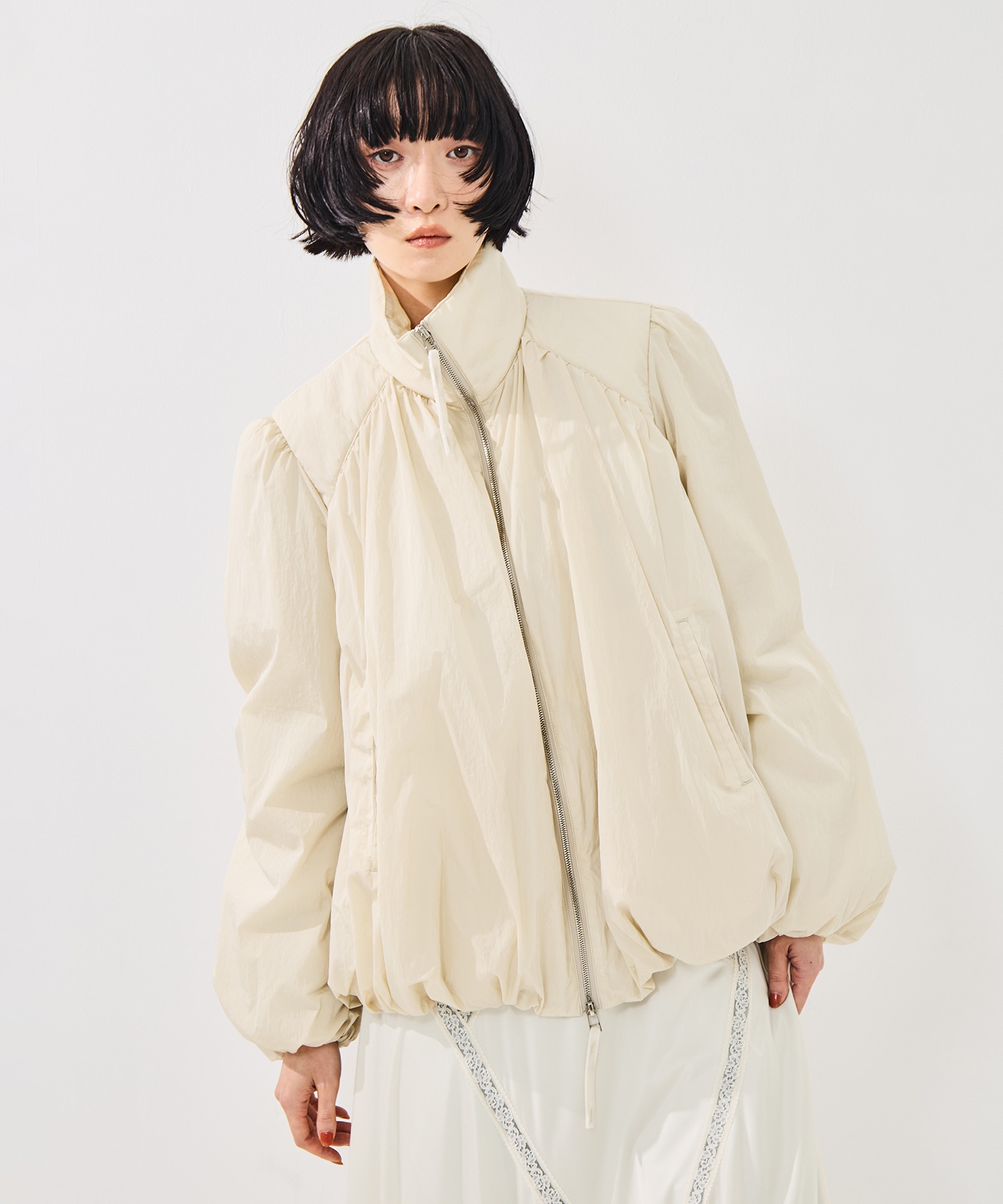 GATHERED PADDED BLOUSON FETICO