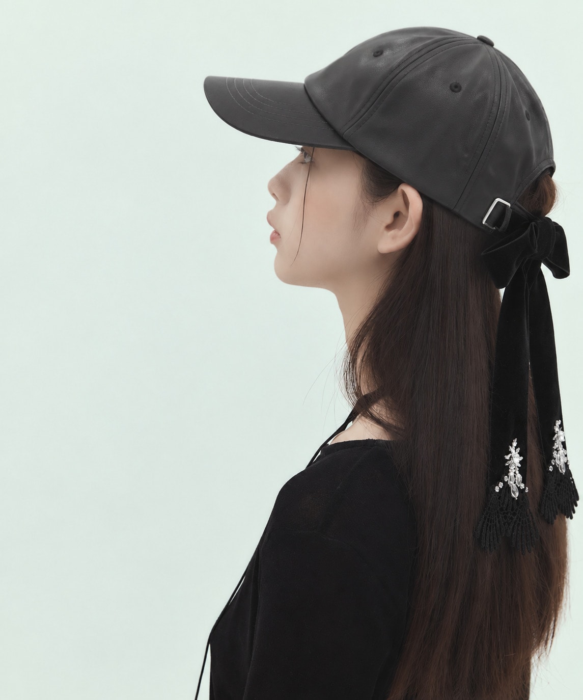 別注leather ribbon cap tanakadaisuke