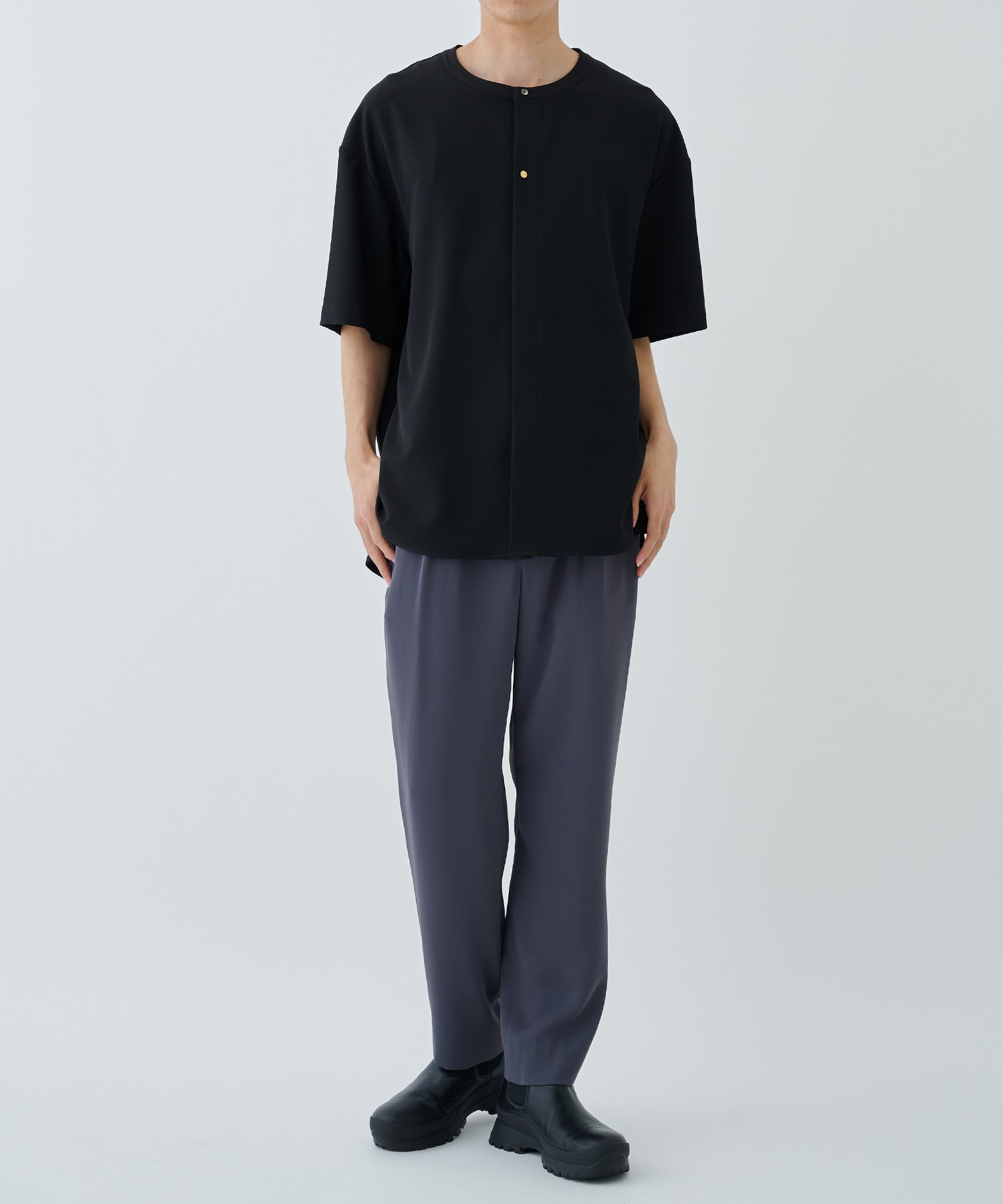 Stretch Twill   Front Fly Like Short Sleeve Shirt CULLNI