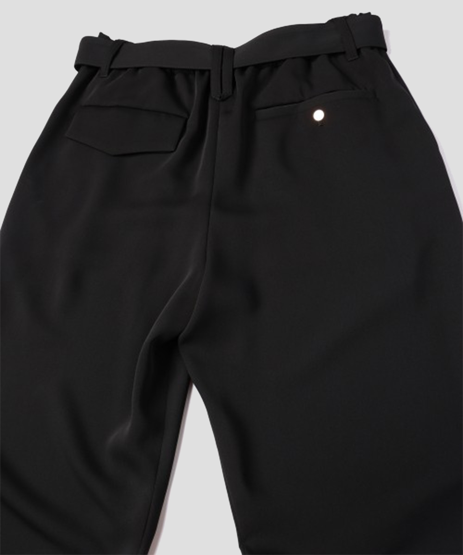 Double Satin 1Tuck Pant with Long Belt CULLNI