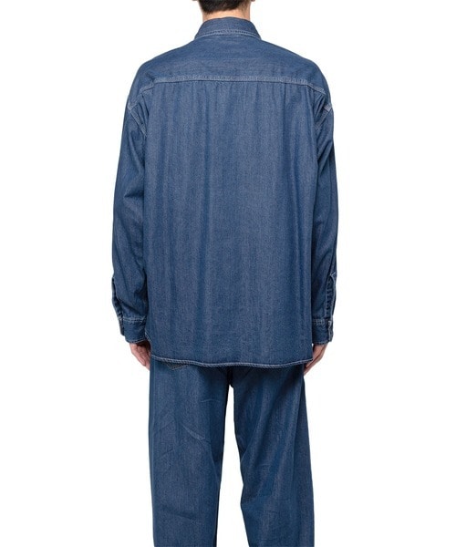 COTTON TENCEL DENIM WORK LS SHIRTS in・stru(men-tal)