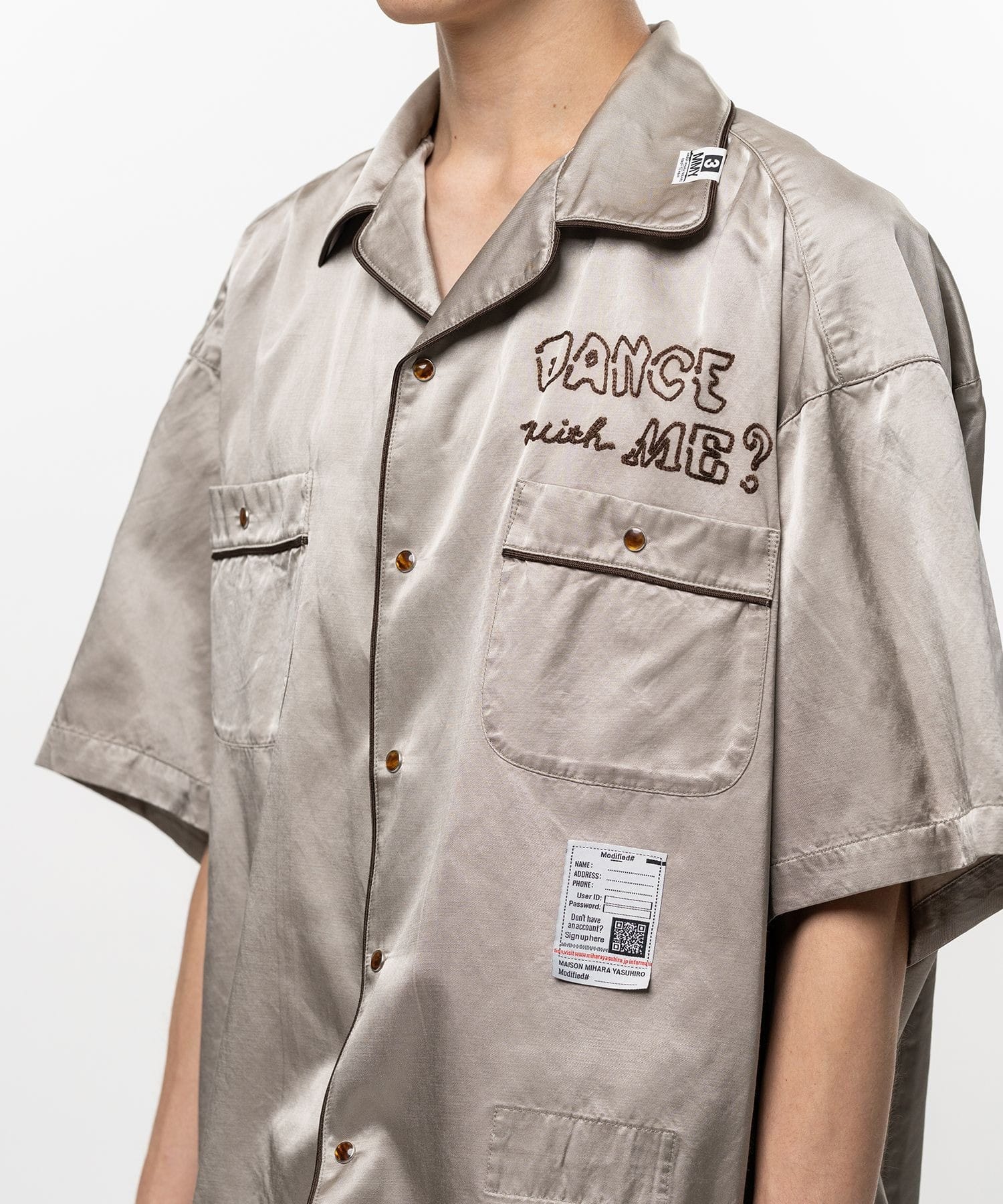 SUN FADE H/S SATIN SHIRTS Maison MIHARA YASUHIRO