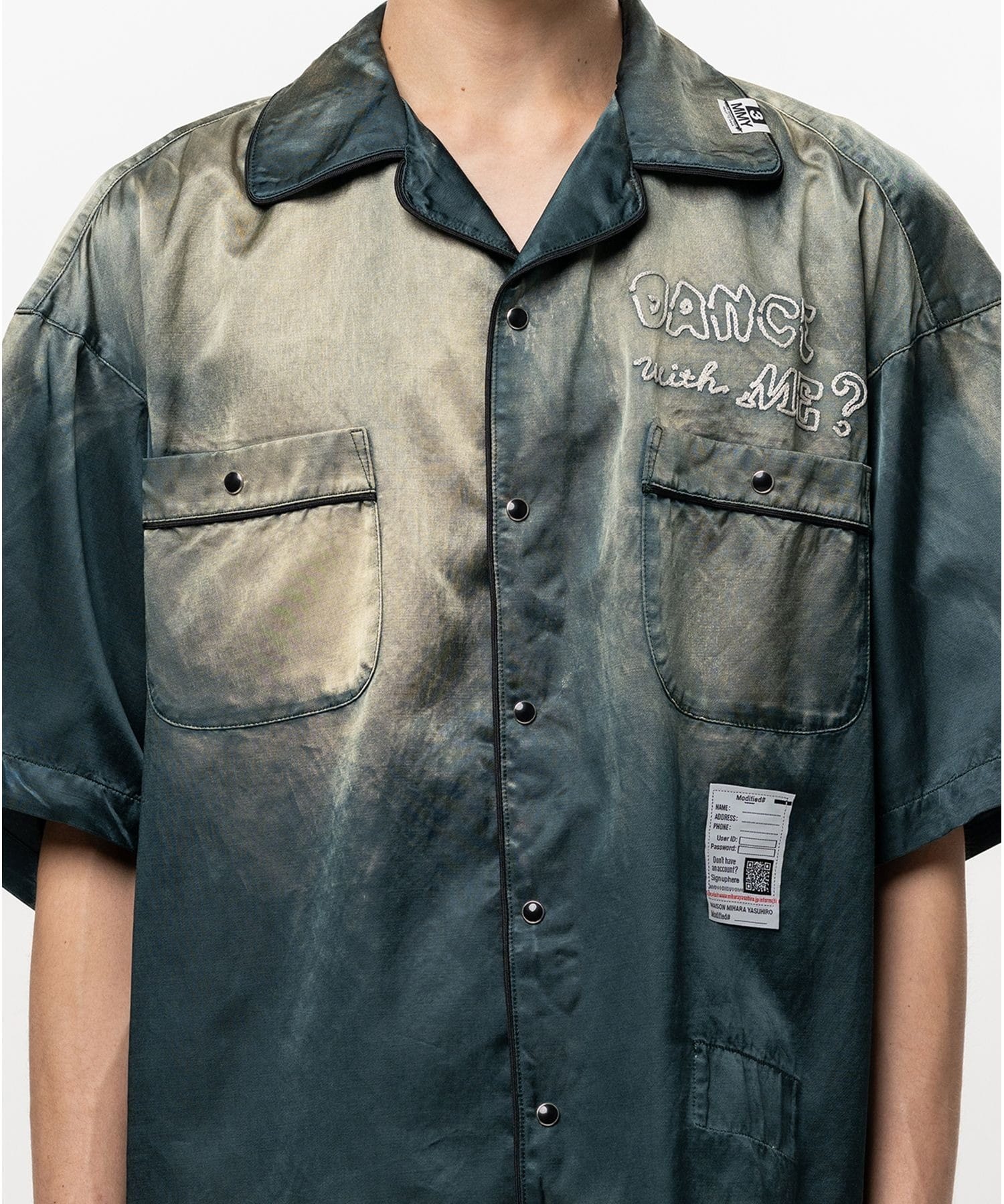 SUN FADE H/S SATIN SHIRTS Maison MIHARA YASUHIRO