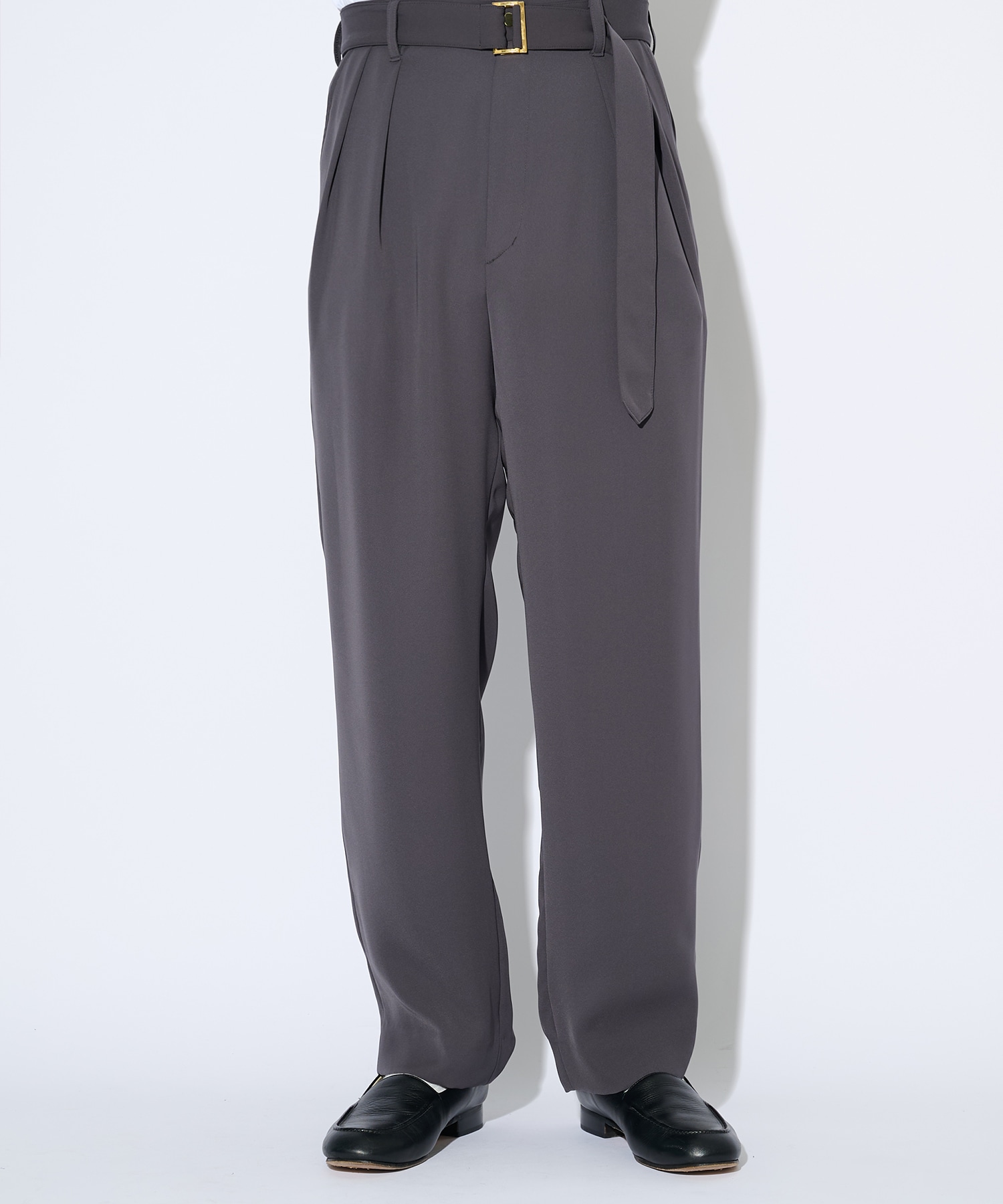 〈別注〉2Tuck Pants with Long Belt for STUDIOUS CULLNI