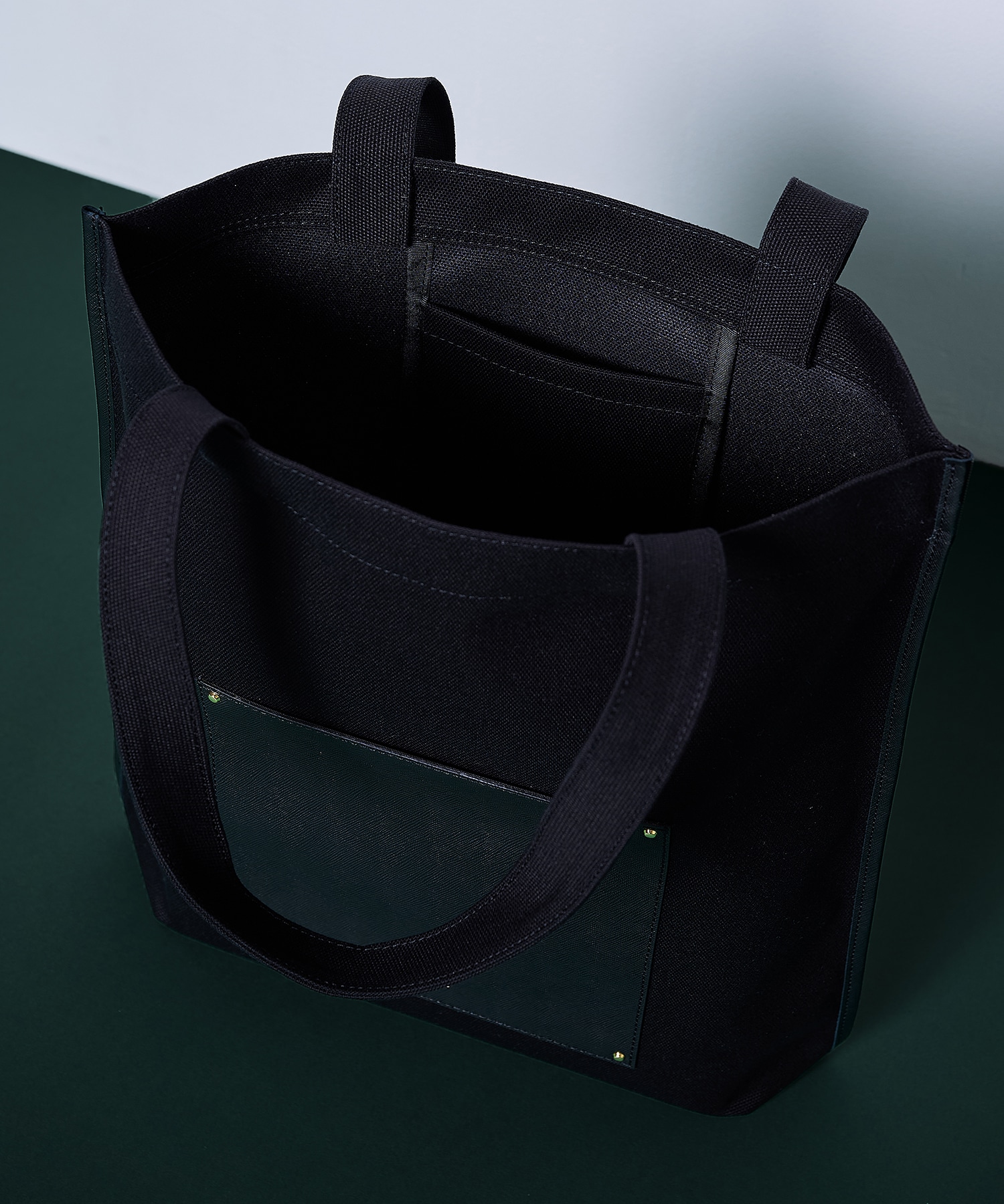 別注Leather Pocket Canvas Eco Tote CULLNI