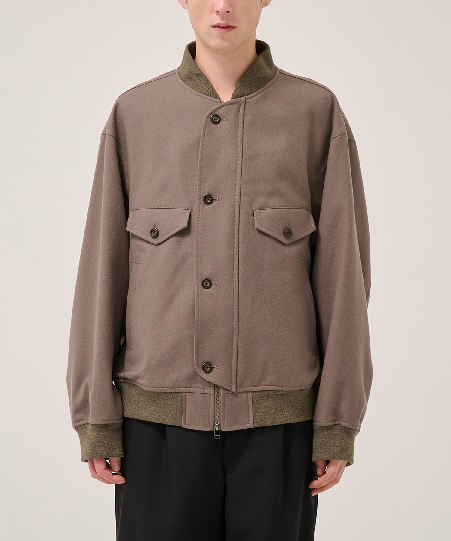 4 Pockets Zip-up Rib Blouson UJOH HOMME