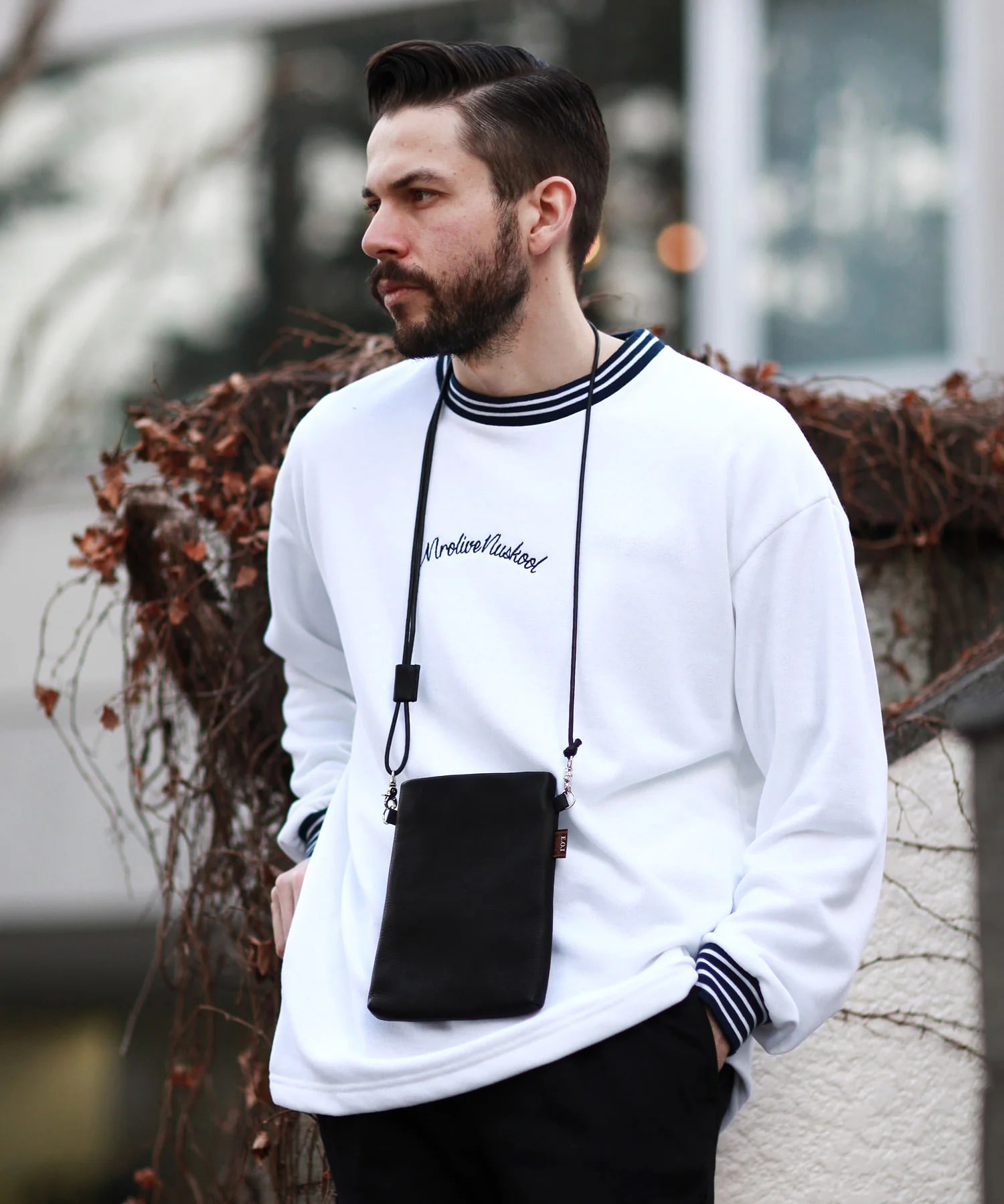 IMPERMA-LEATHER /TINY SACOCHE MR.OLIVE