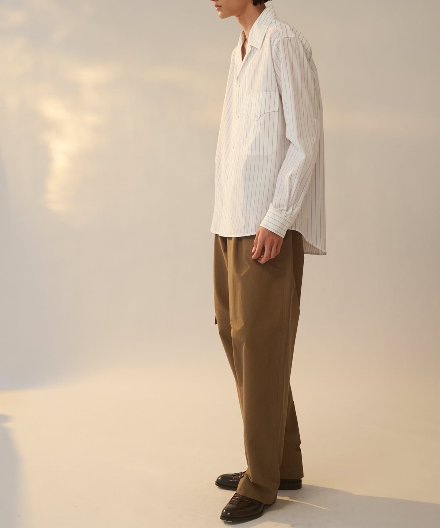 Wide Set Open Collar Shirt UJOH HOMME