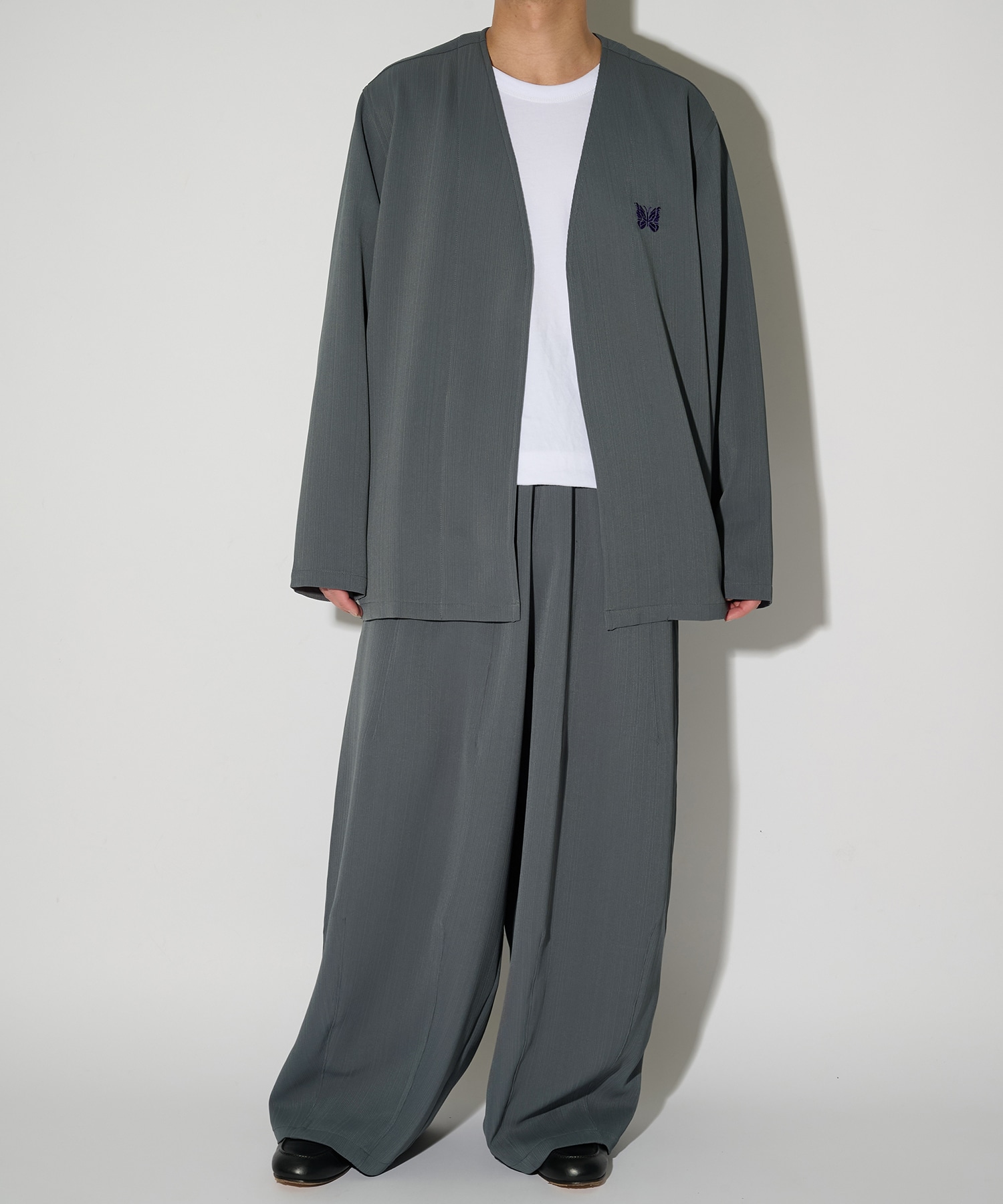 別注 Papillon Emb. H.D. Pant - Art Pique Pleats NEEDLES