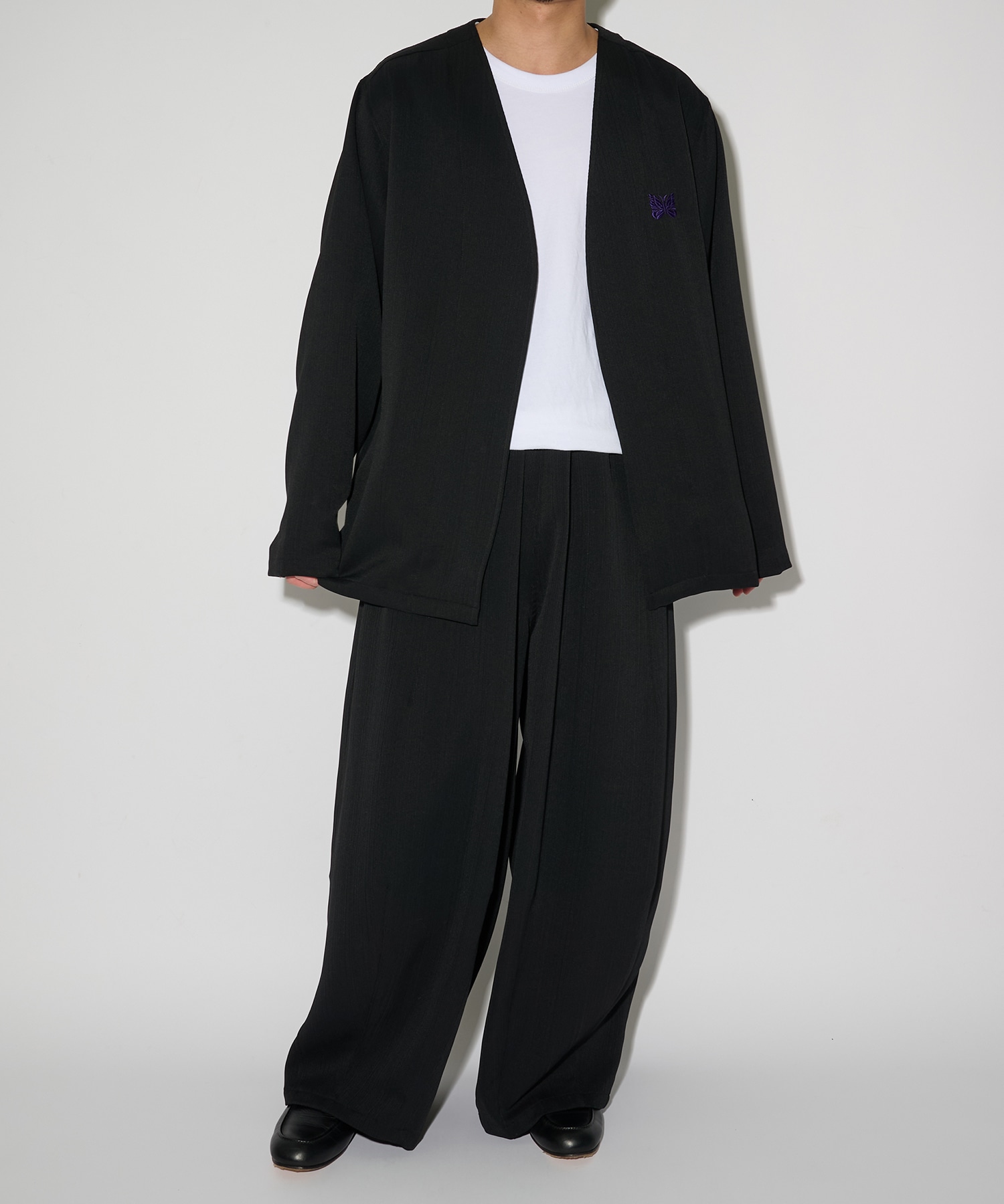 別注 Papillon Emb. H.D. Pant - Art Pique Pleats NEEDLES