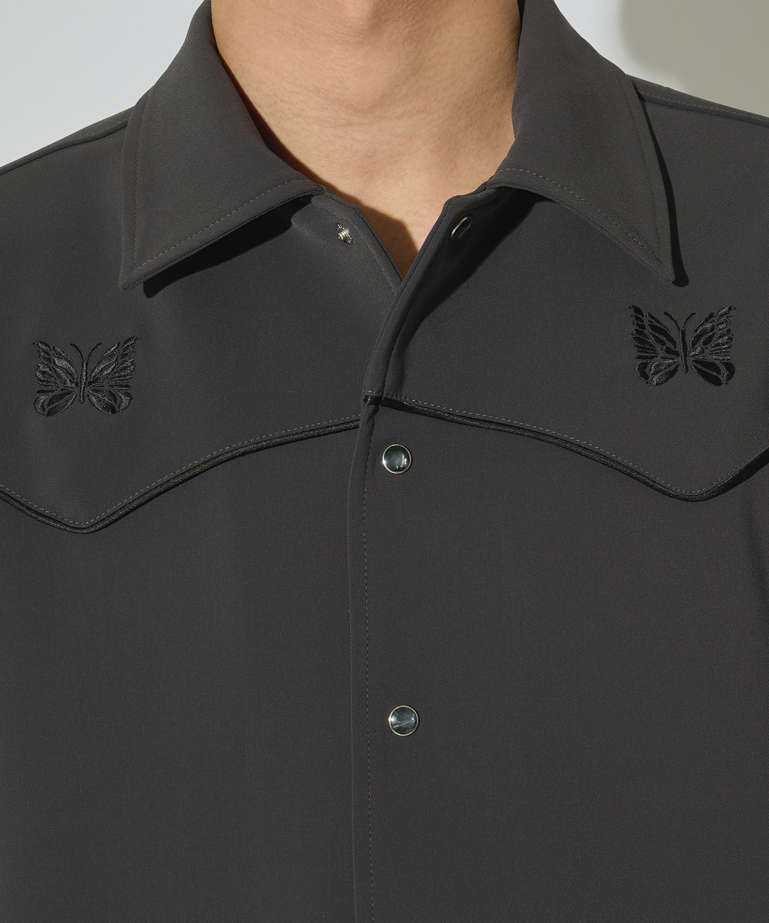 別注 Piping Cowboy Jacket - Poly Double Cloth NEEDLES