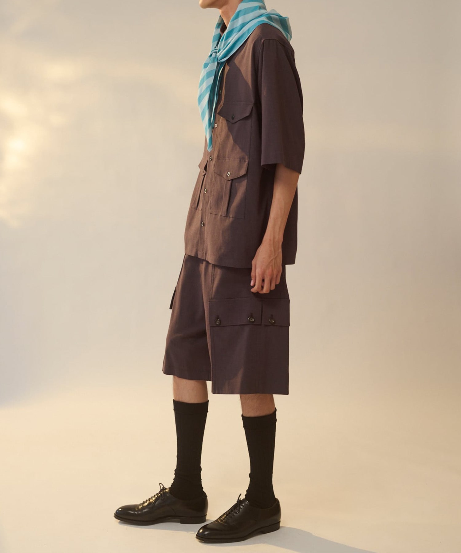 Multi Pocket Half Sleeve Shirt UJOH HOMME