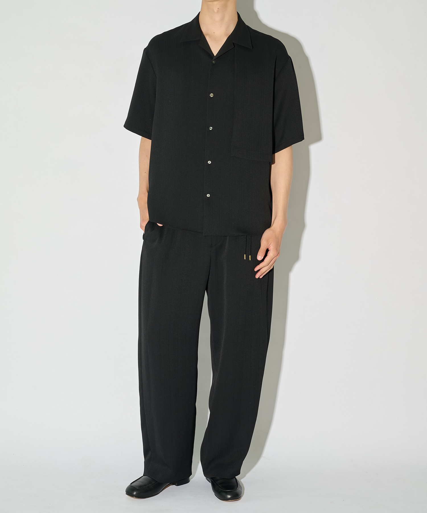 別注 Cord pique Asymmetrical Short Sleeve Shirt CULLNI