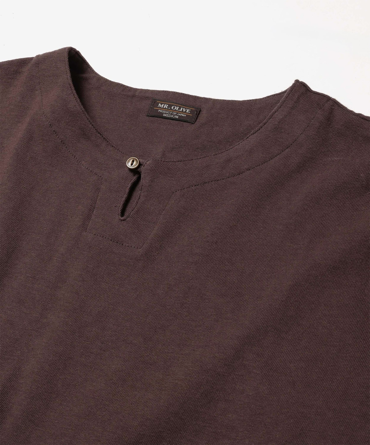 88/12 VINTAGE MATERIAL /KEY NECK T-SHIRT MR.OLIVE