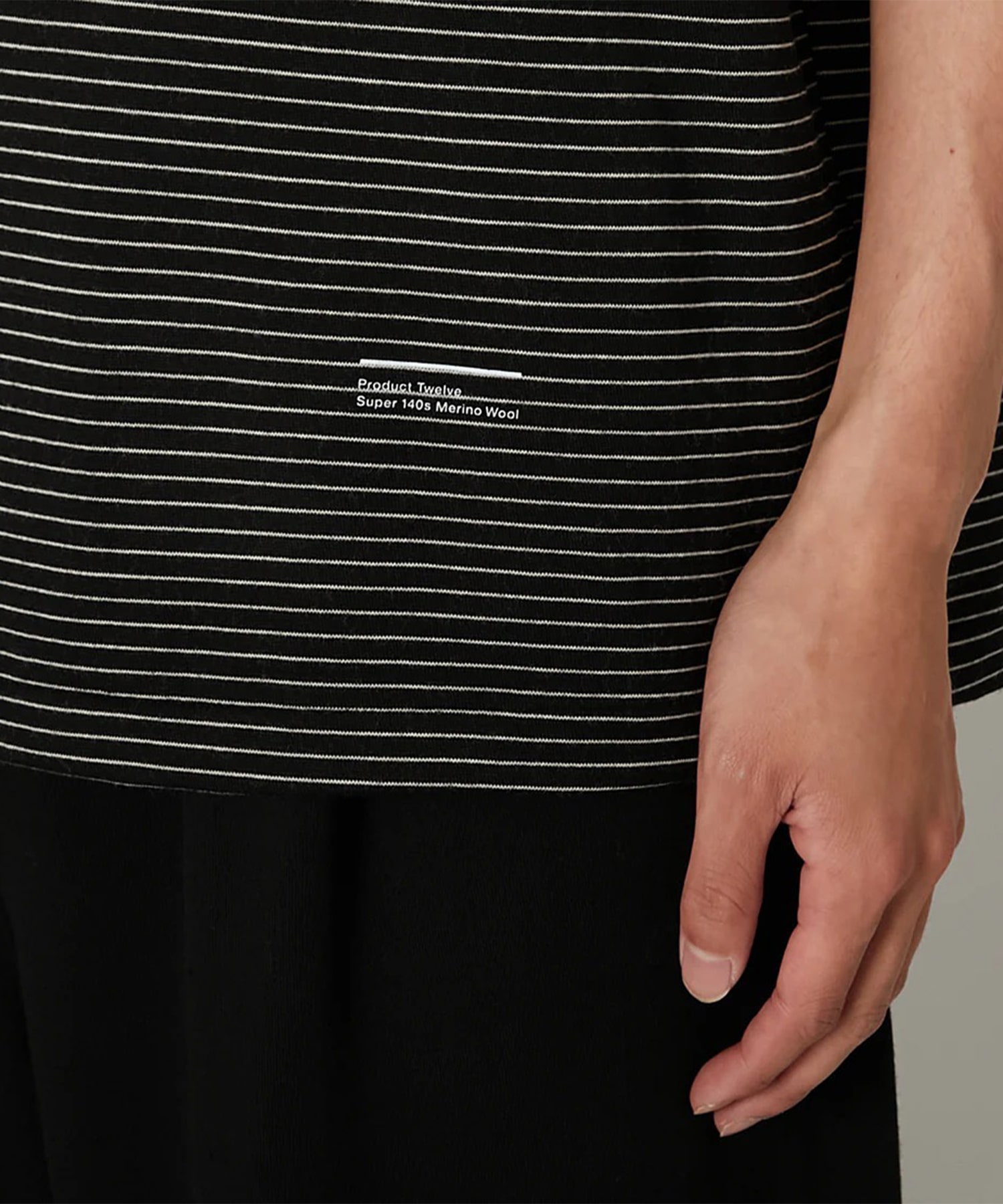 Super 140s Melino Wool Short Sleeve T-shirt Product Twelve