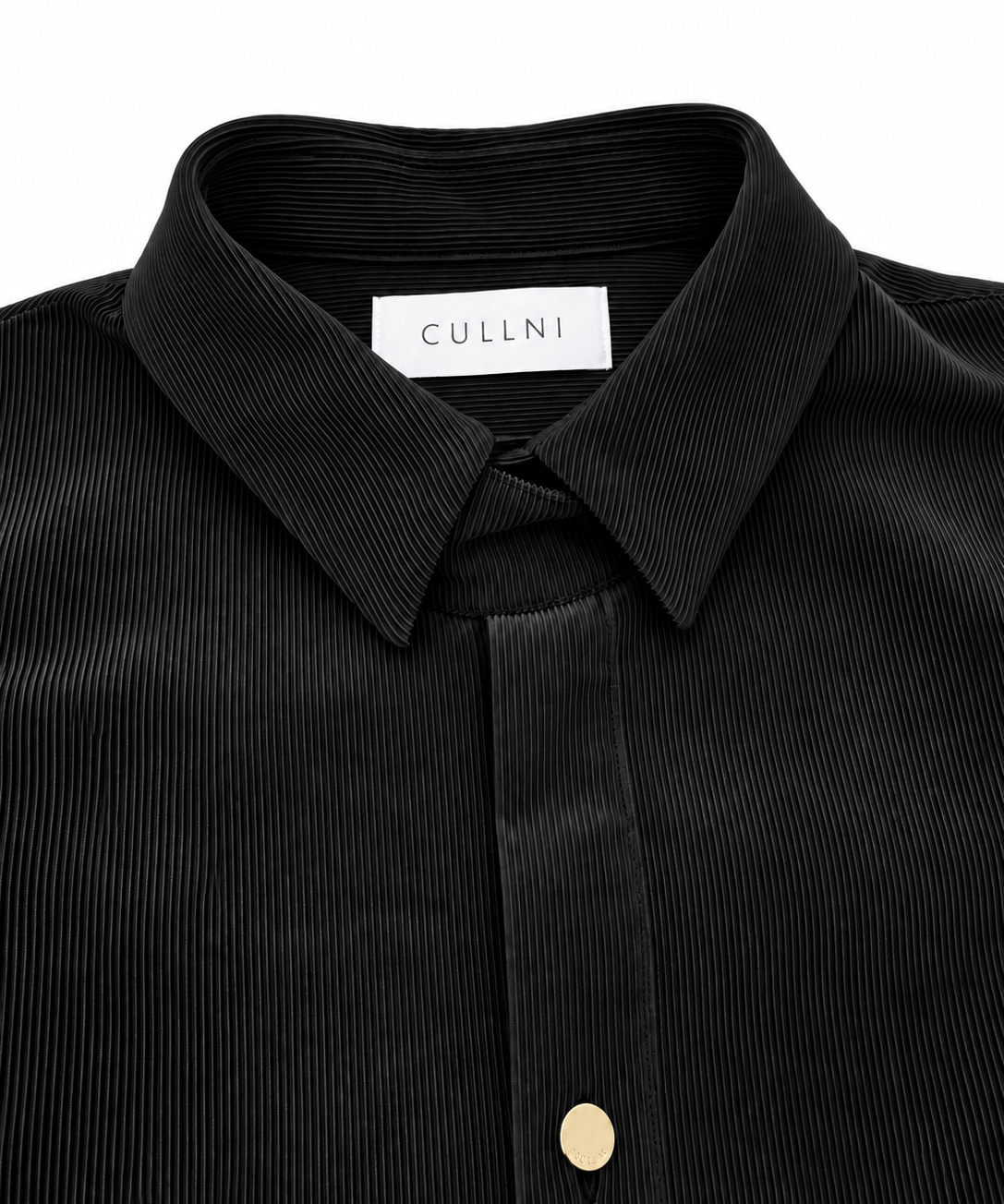 別注 Cord Pique Chin Tab Long Sleeve Shirt CULLNI