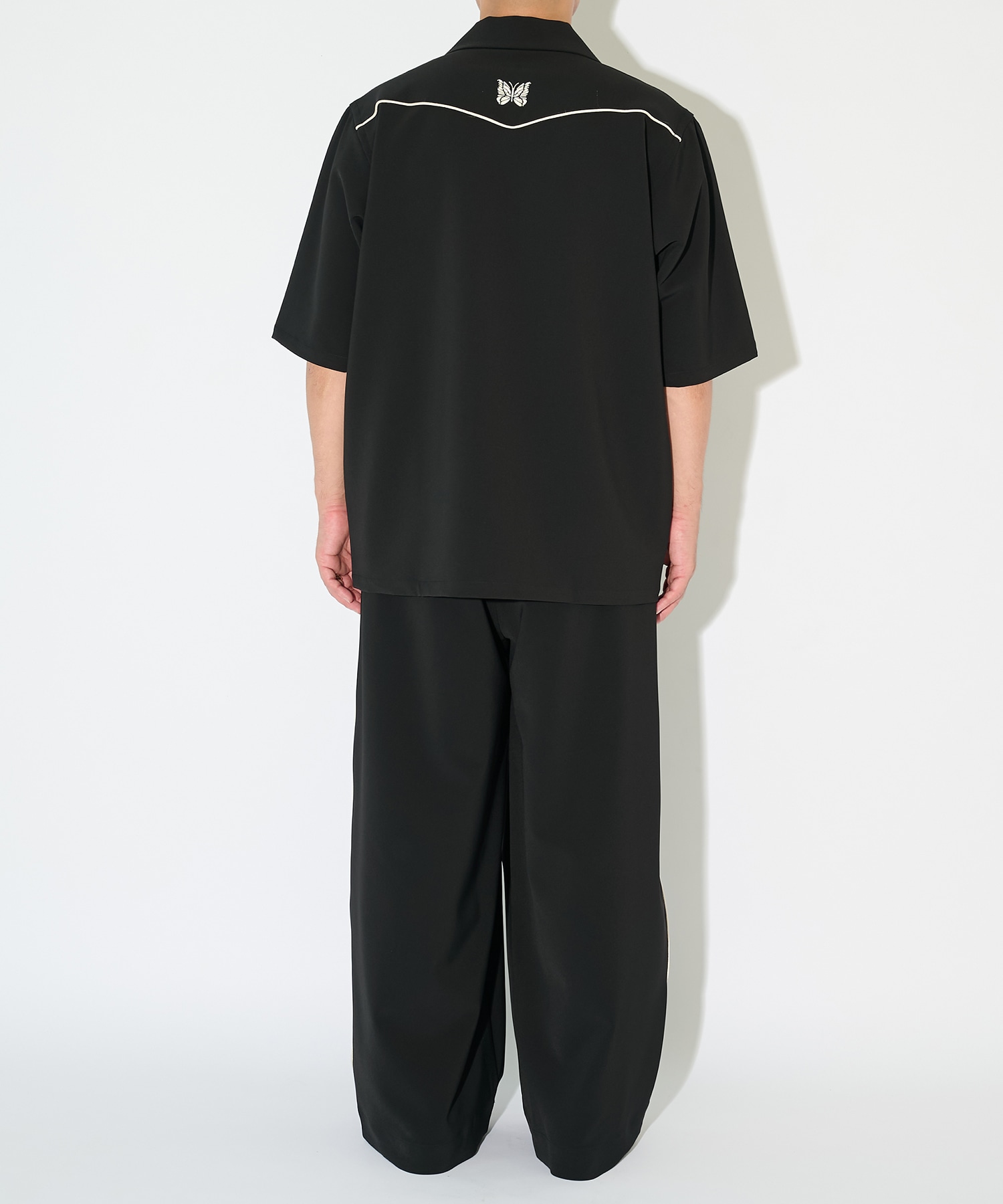 別注 Piping Cowboy One-Up S/S Shirt-Poly Double Cloth NEEDLES