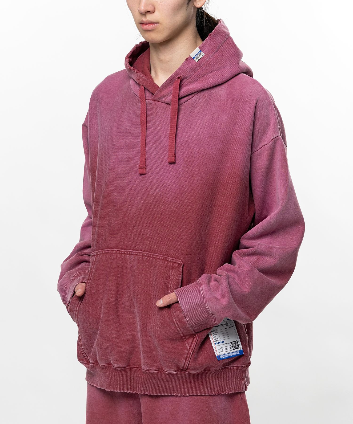 FRENCH TERRY DISTRESSED HOODIE in・stru(men-tal)