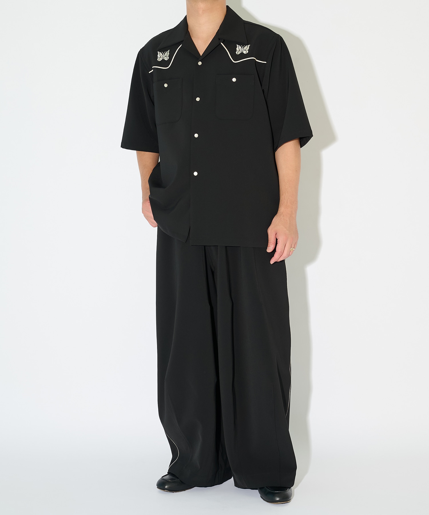 別注 Piping Cowboy H.D. Pant-Poly Double Cloth NEEDLES