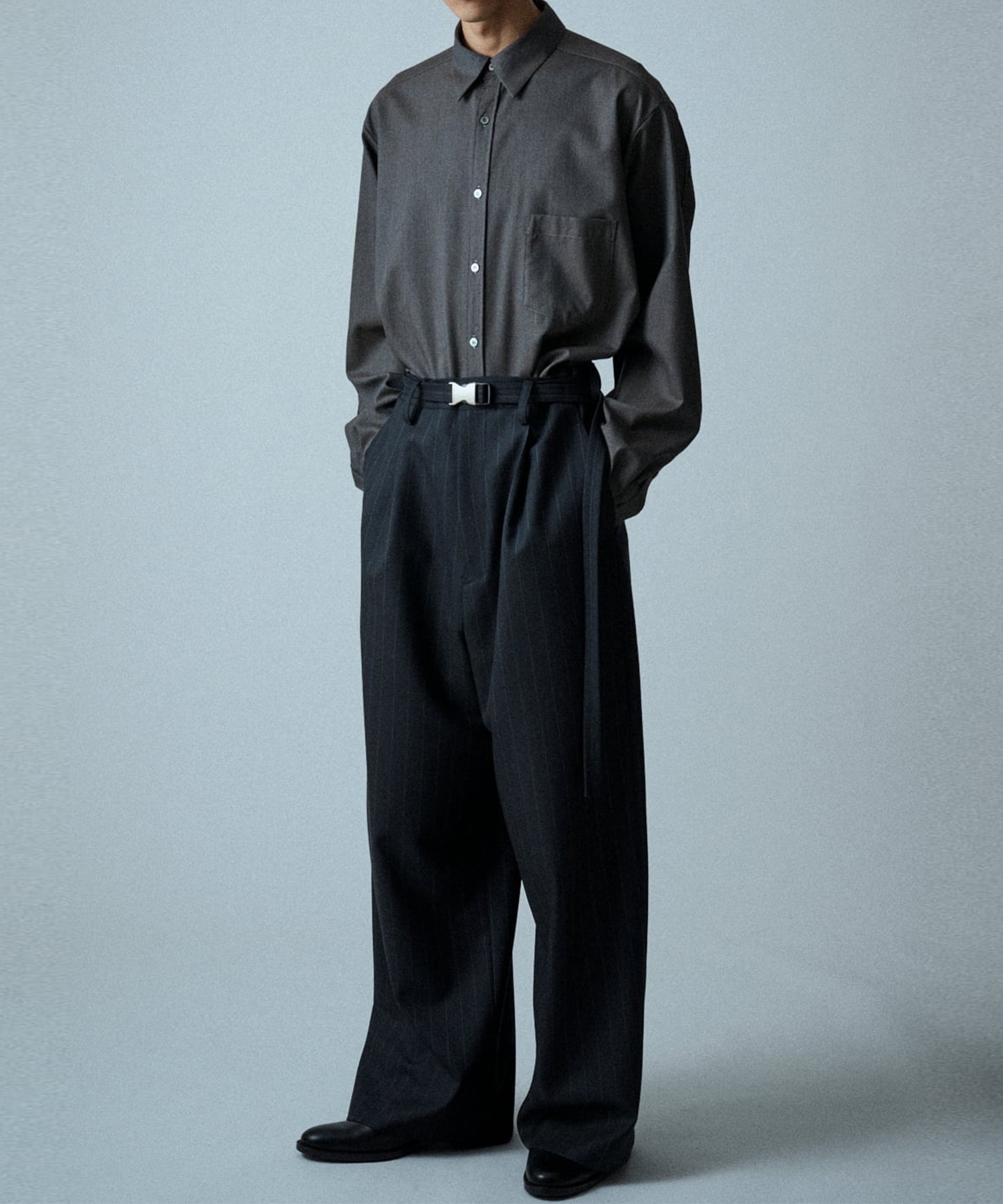 Belted Wide Straight PNT UJOH HOMME