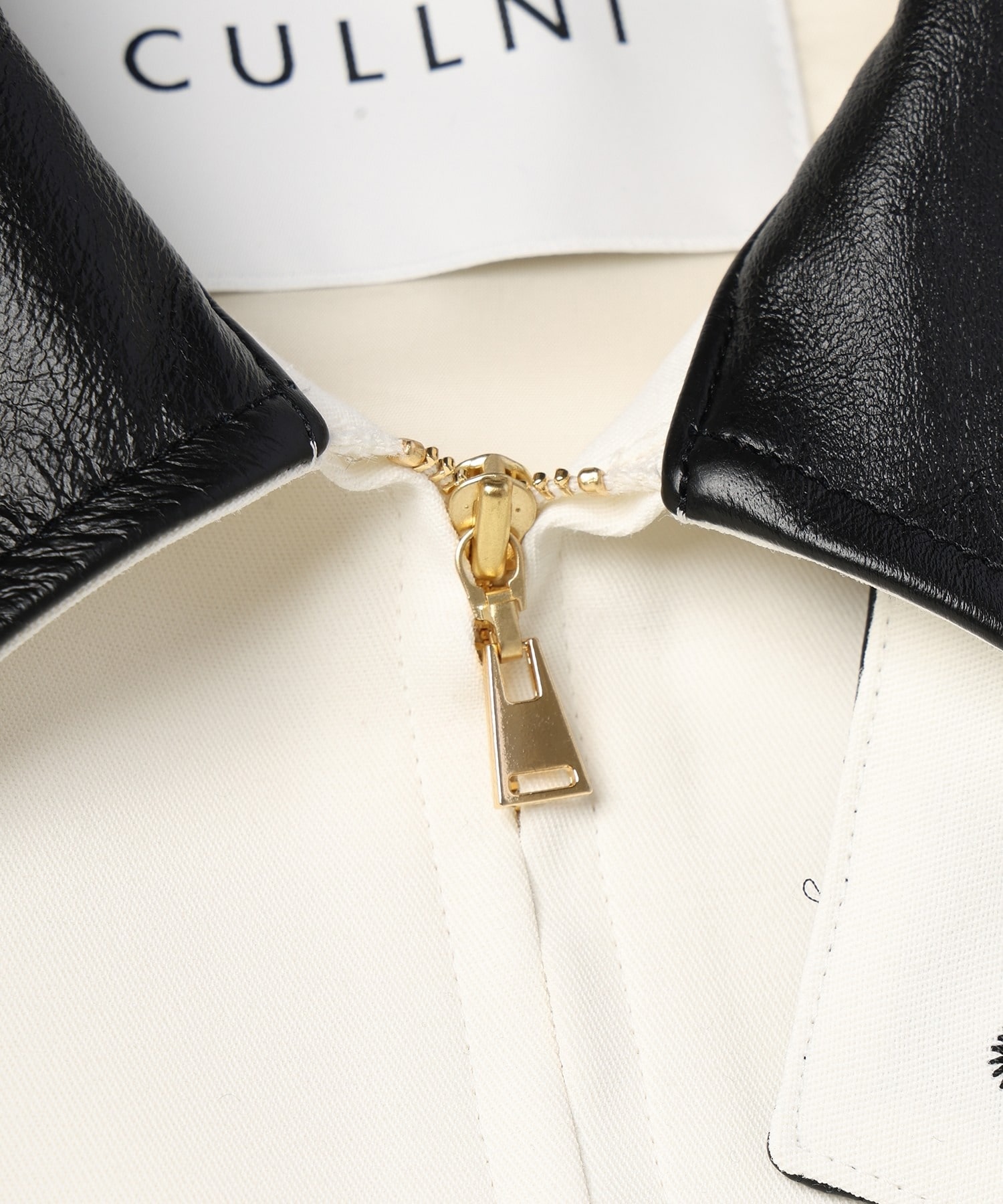 Structuerd Twill Double Cloth Leather Collar Blouson CULLNI