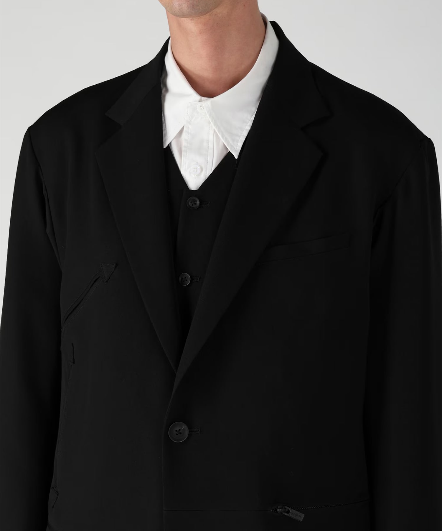 NOTCH GABARDINE JACKET Yohji Yamamoto