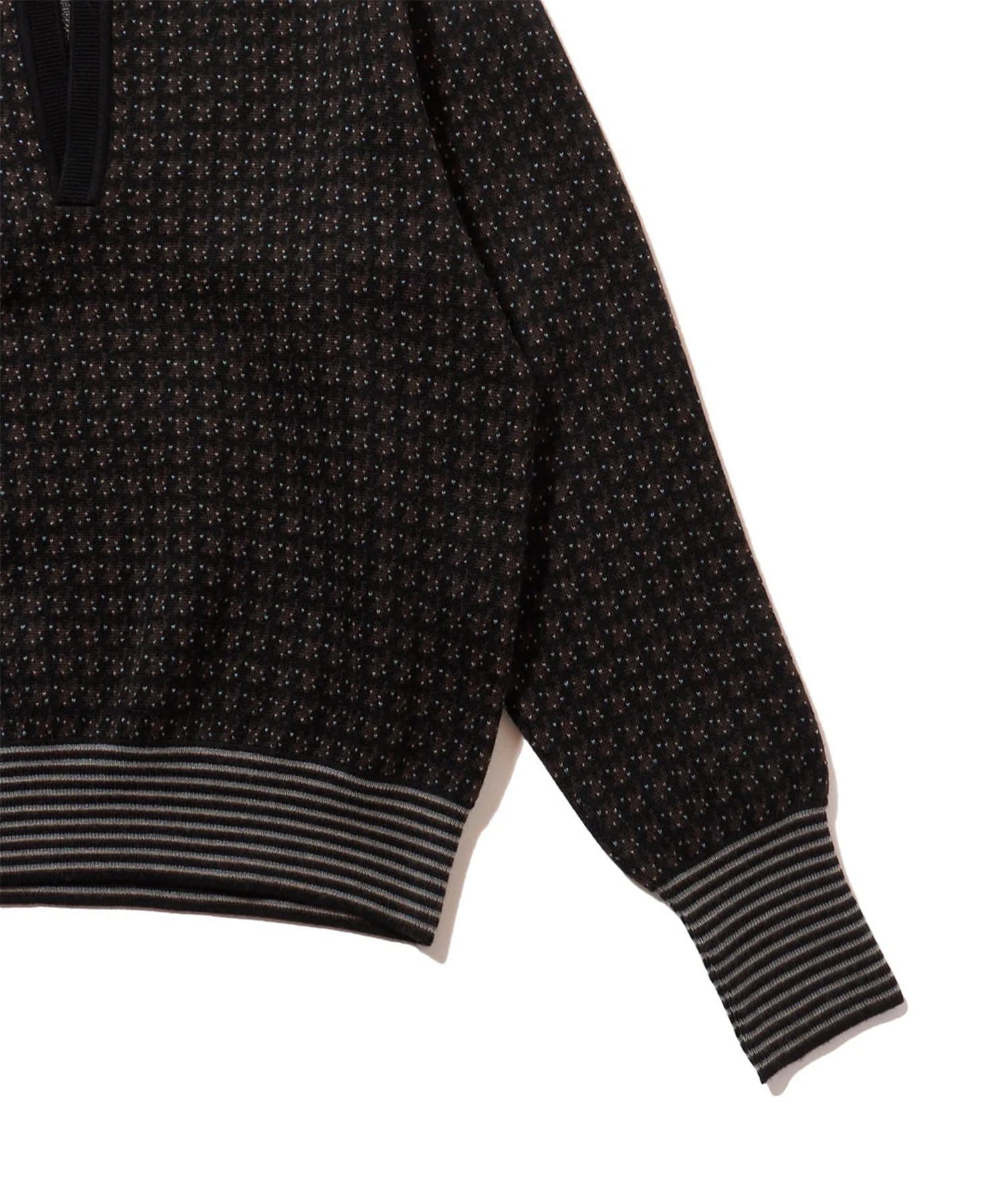 JACQUARD KNIT POLO SUGARHILL