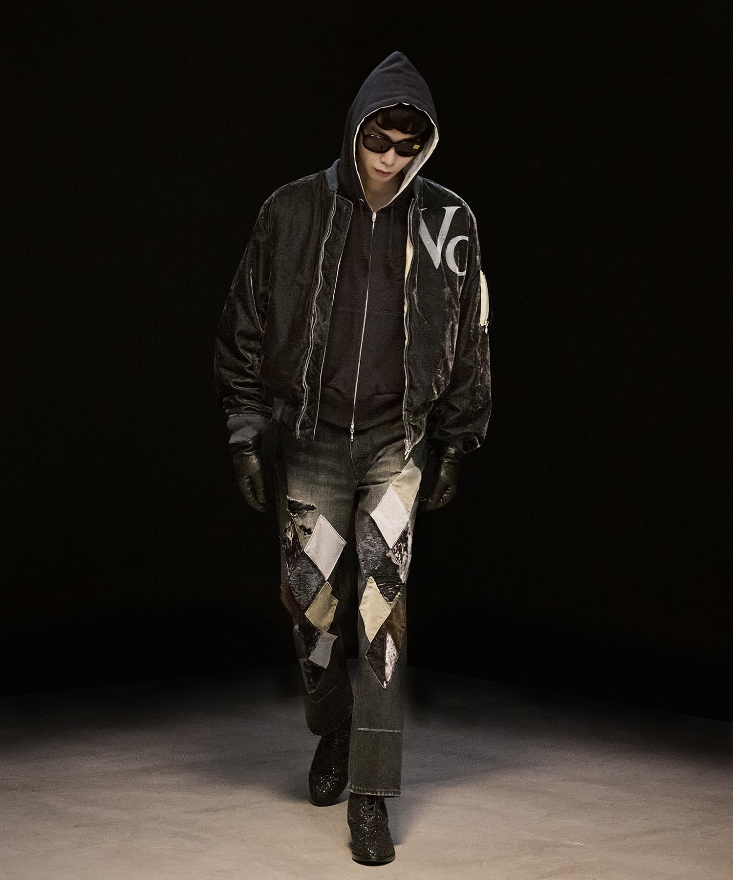 VC VELVET PUFFER BOMBER JACKET MASU