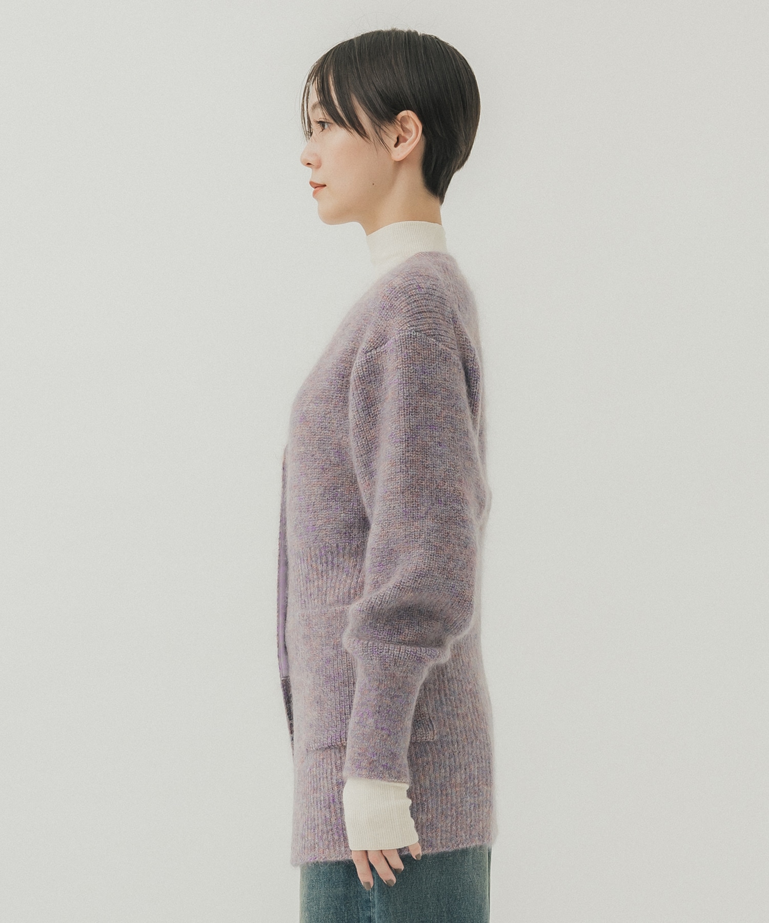 別注GRADIATION MOHAIR CARDIGAN WRAPINKNOT