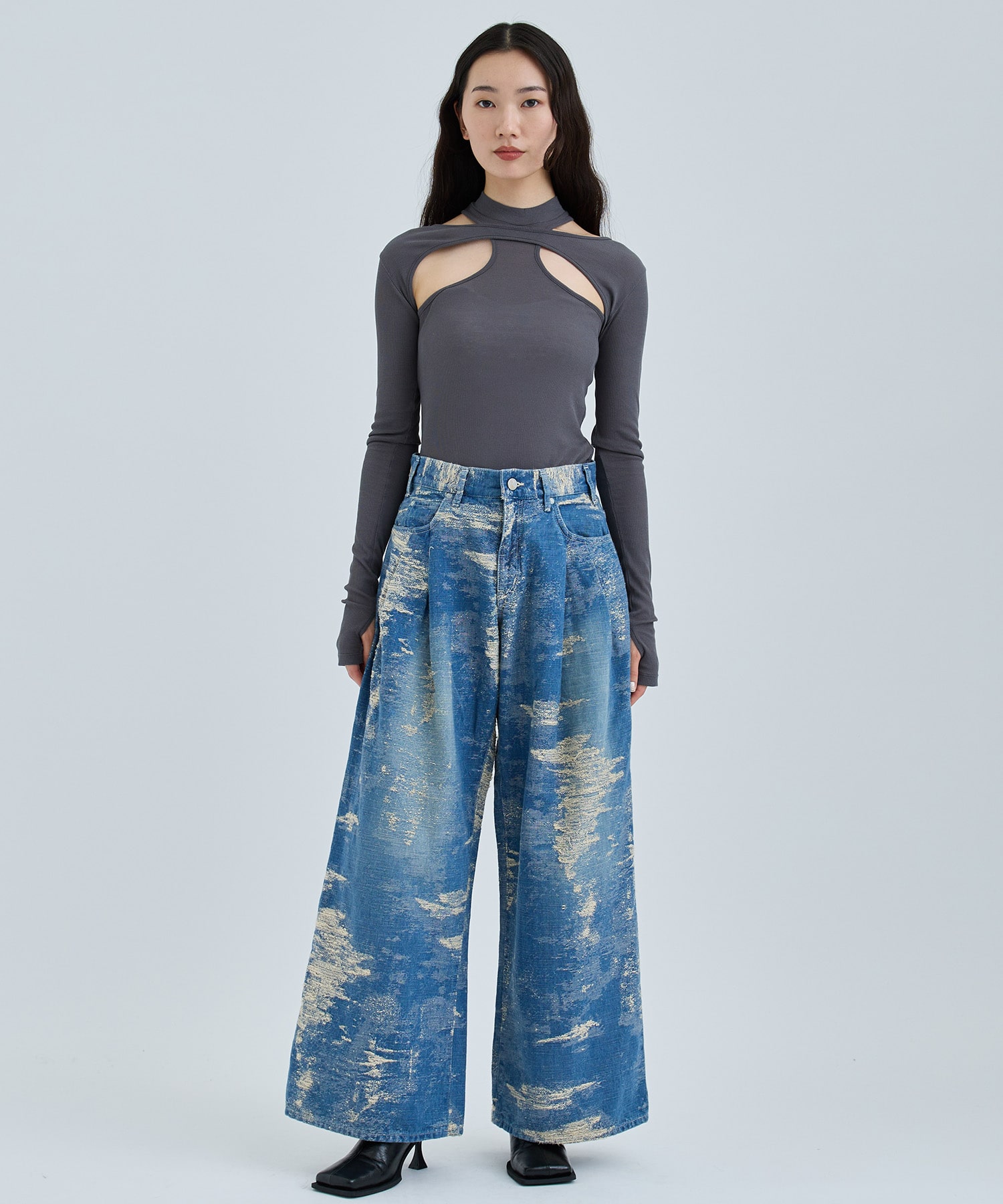 RIB LAYERED HI-NECK TOP JOHN LAWRENCE SULLIVAN